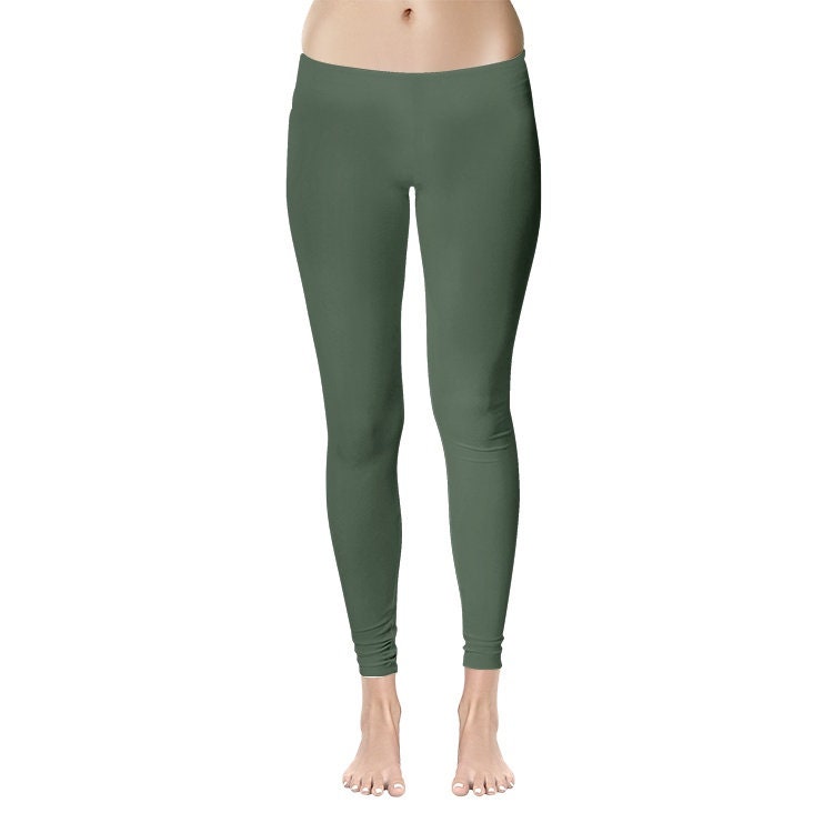 Women's Temp Control Cotton Green Leggings