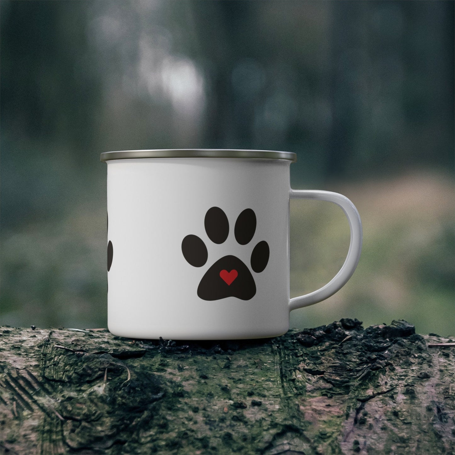 Dog Lovers Enamel Camping Mug