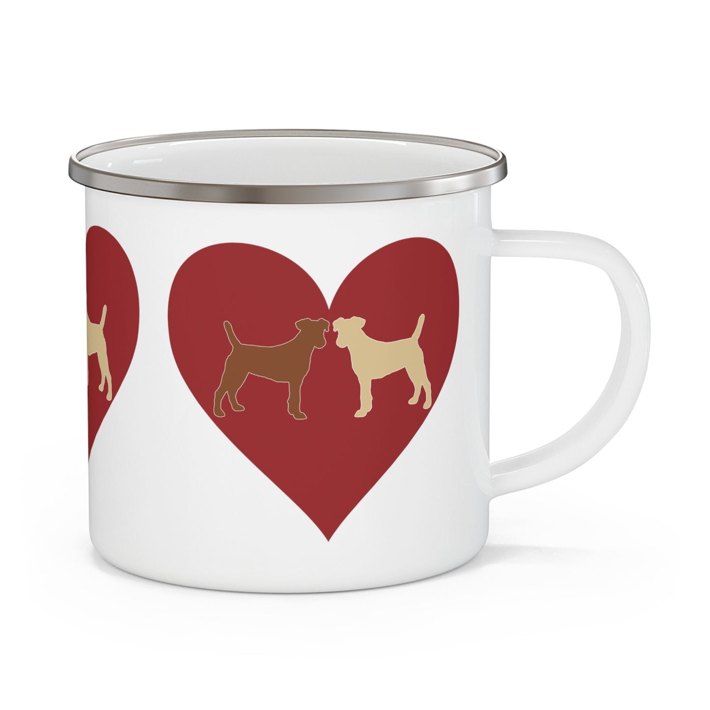 Dog Lovers Enamel Camping Mug
