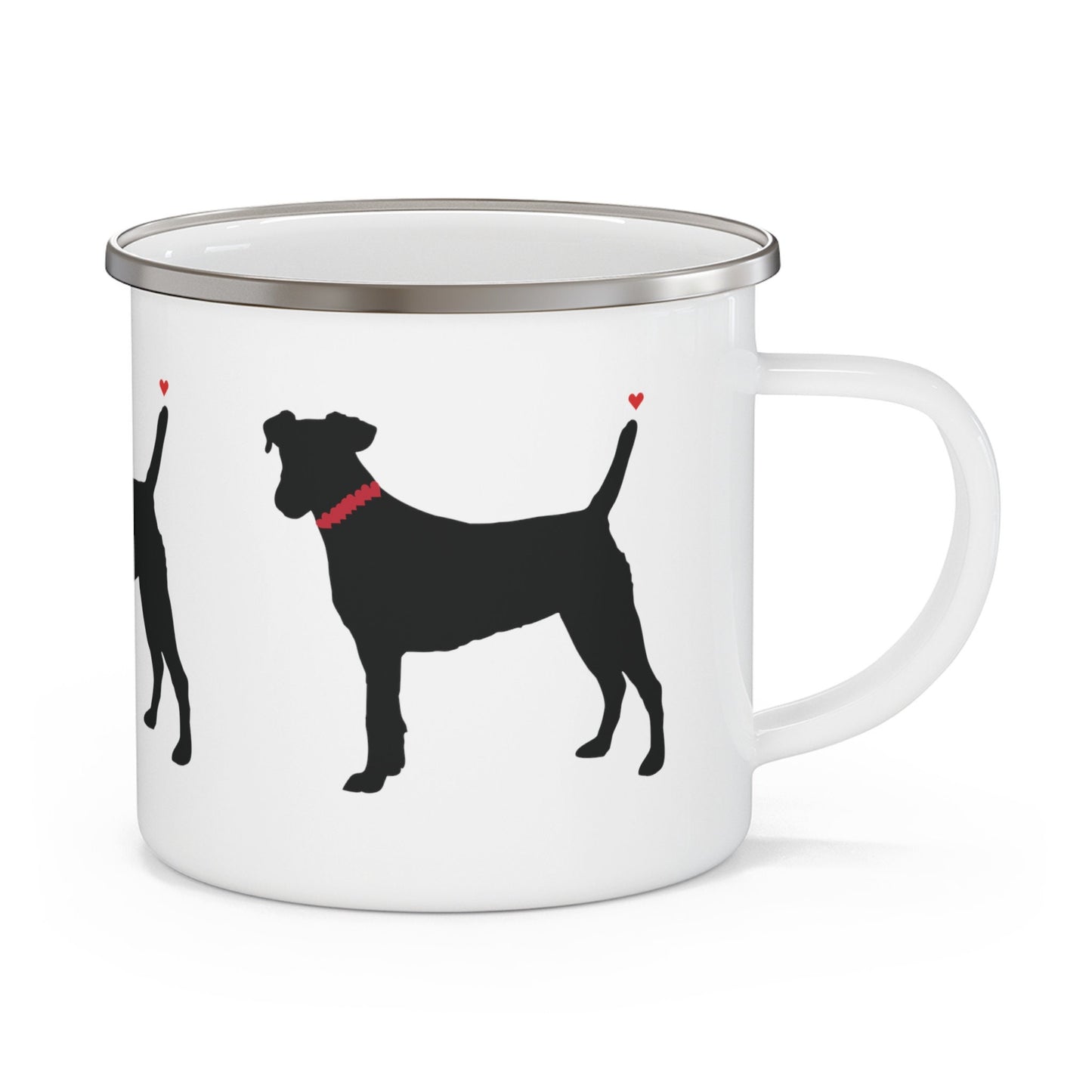 Black Dog Lovers Enamel Camping Mug