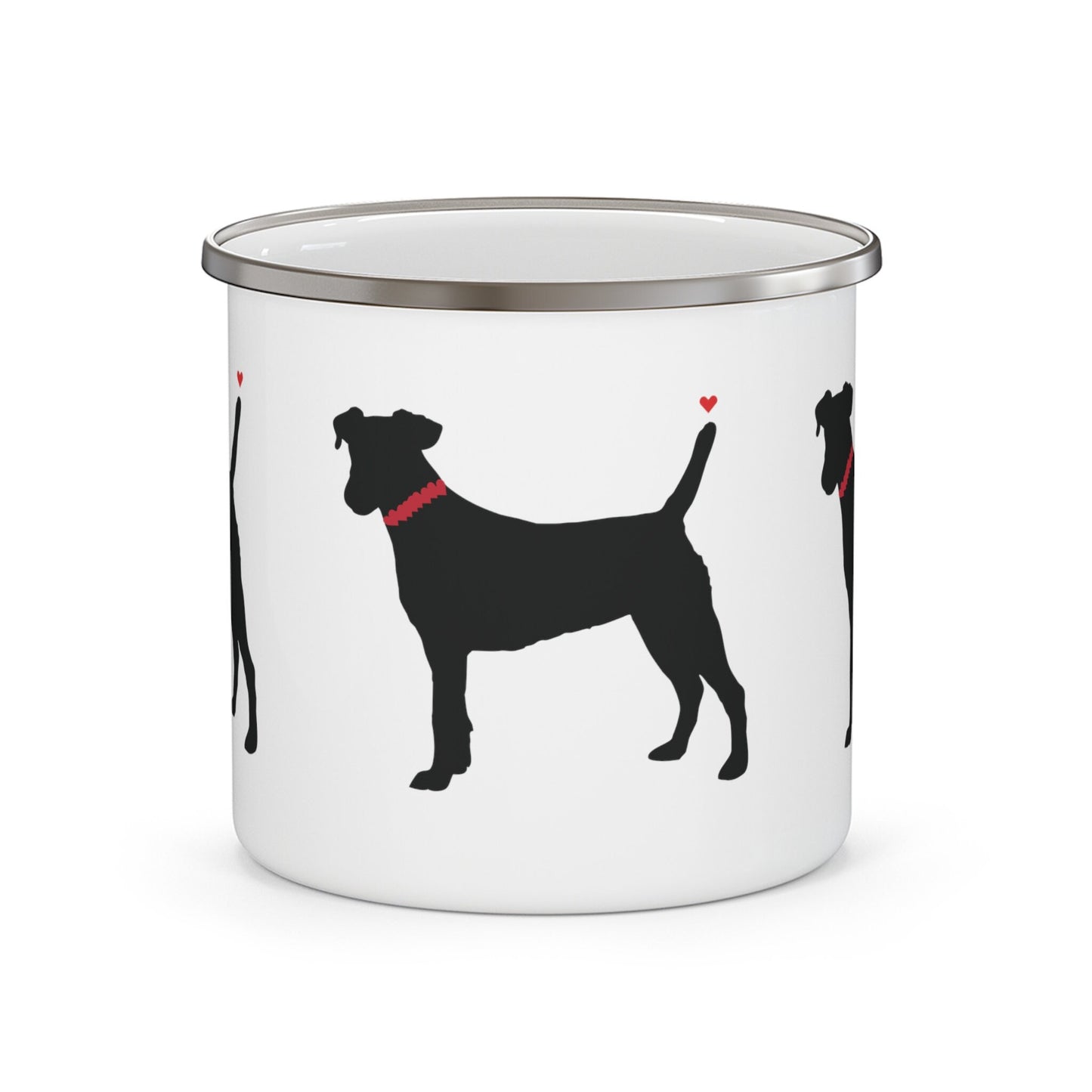 Black Dog Lovers Enamel Camping Mug