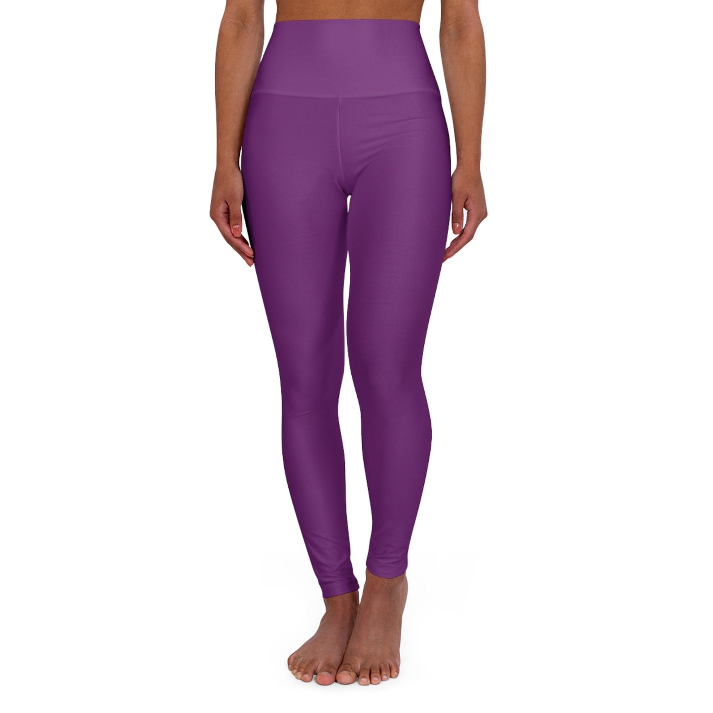 High Waisted Purple Yoga Leggings Skinny Fit