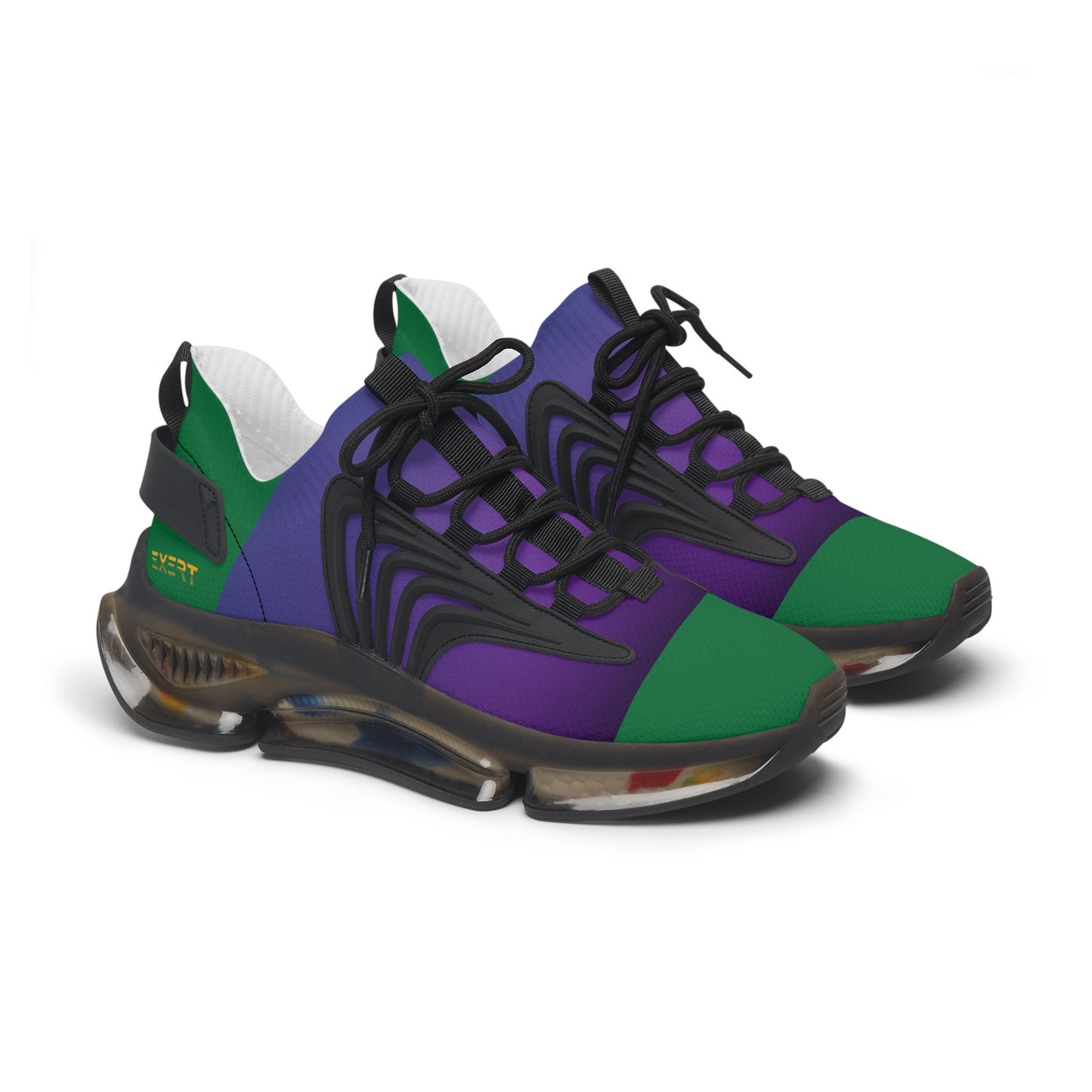 Women's Purple and Green Mesh Sneakers