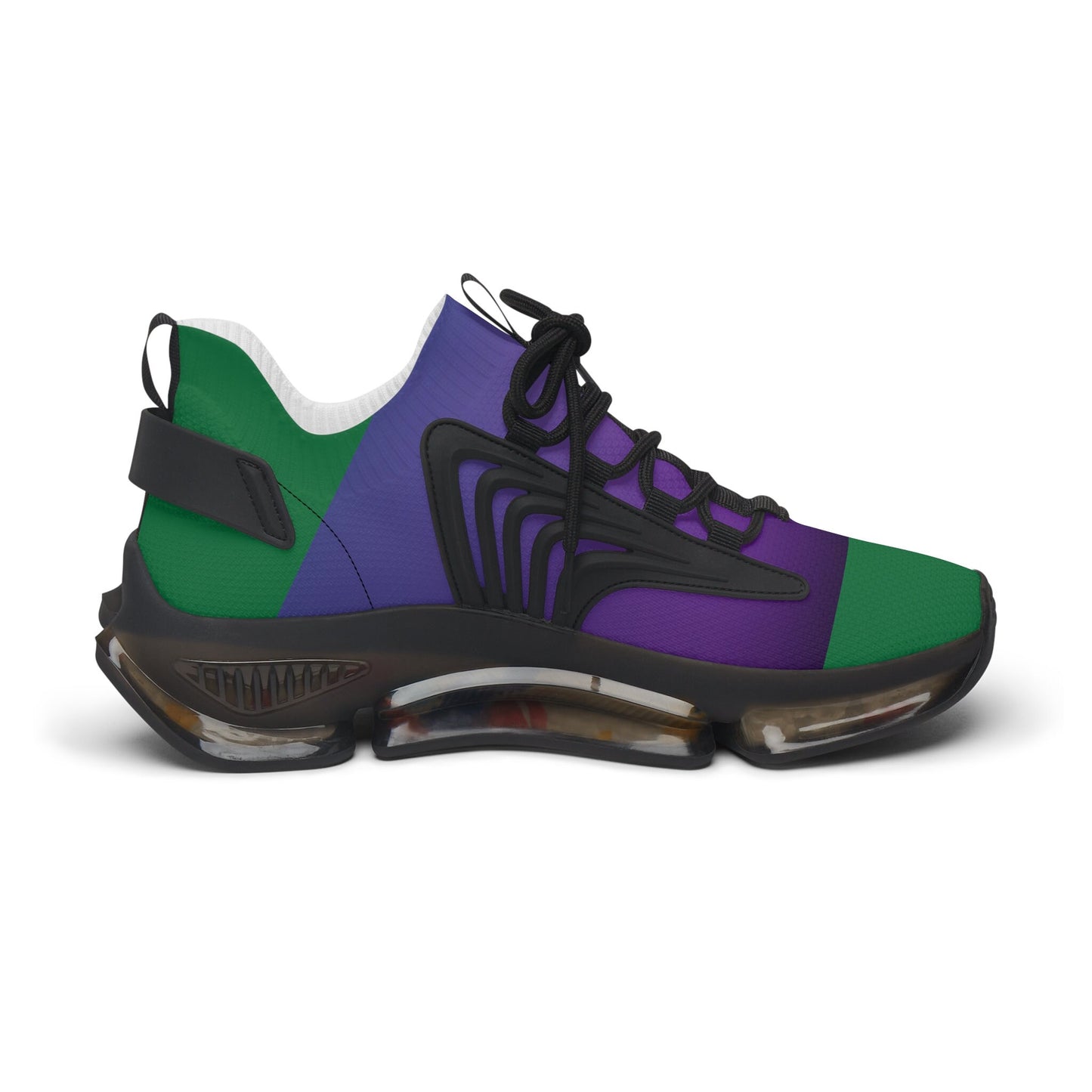 Women's Purple and Green Mesh Sneakers