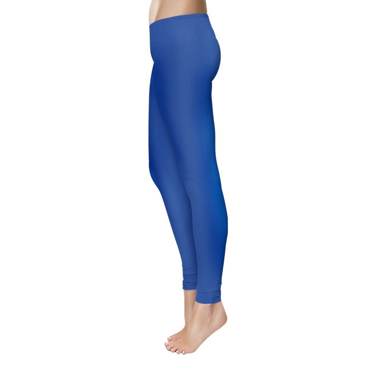 Blue Yoga Leggings Women's Temp Control Cotton Leggings