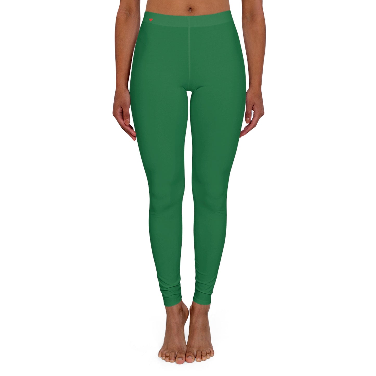 Women's Spandex Green Leggings Skinny Fit