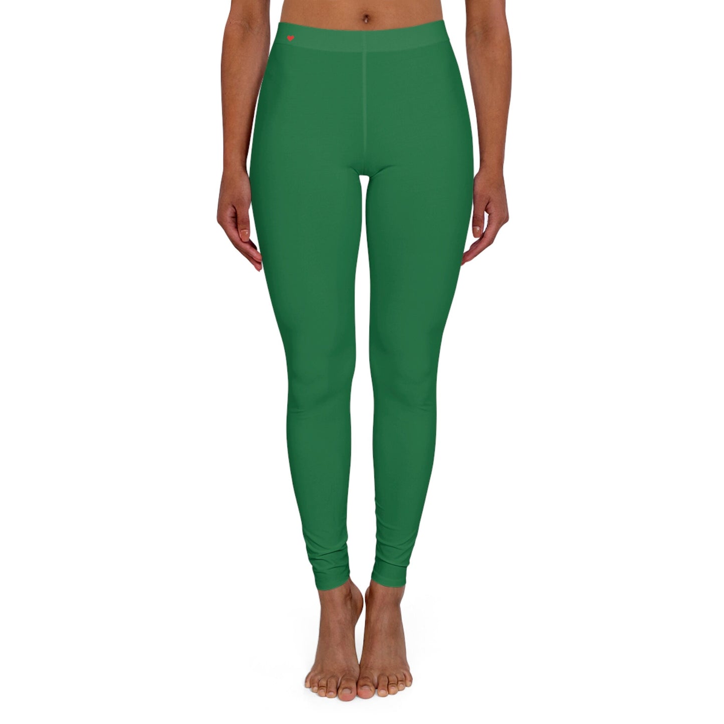 Women's Spandex Green Leggings Skinny Fit