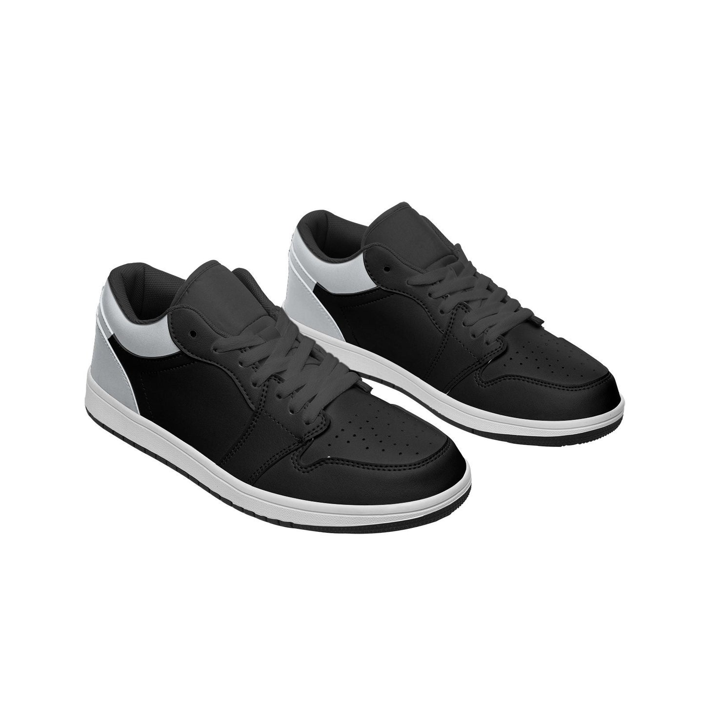 Black Sneakers Unisex Low Top Leather Black Sneakers