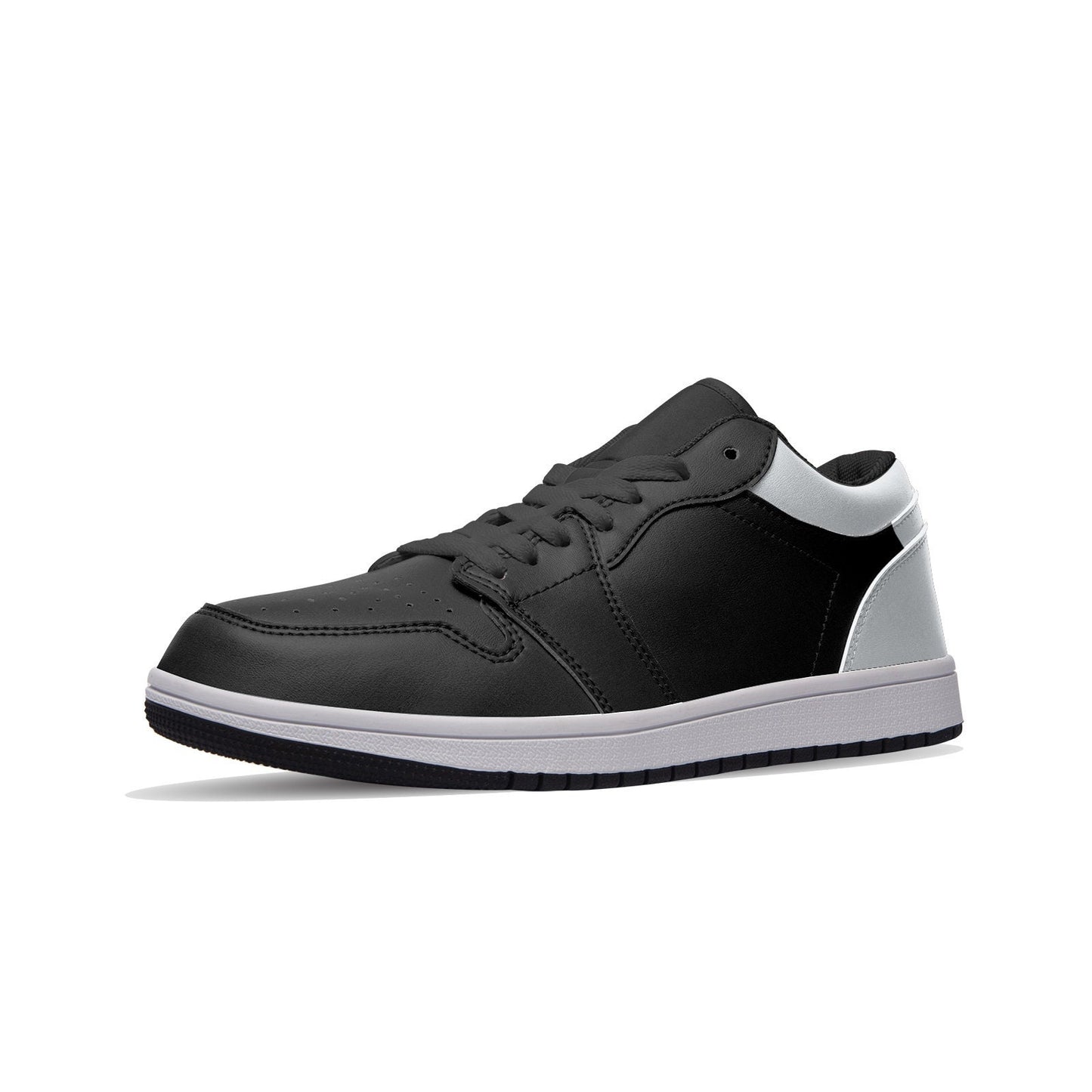 Black Sneakers Unisex Low Top Leather Black Sneakers