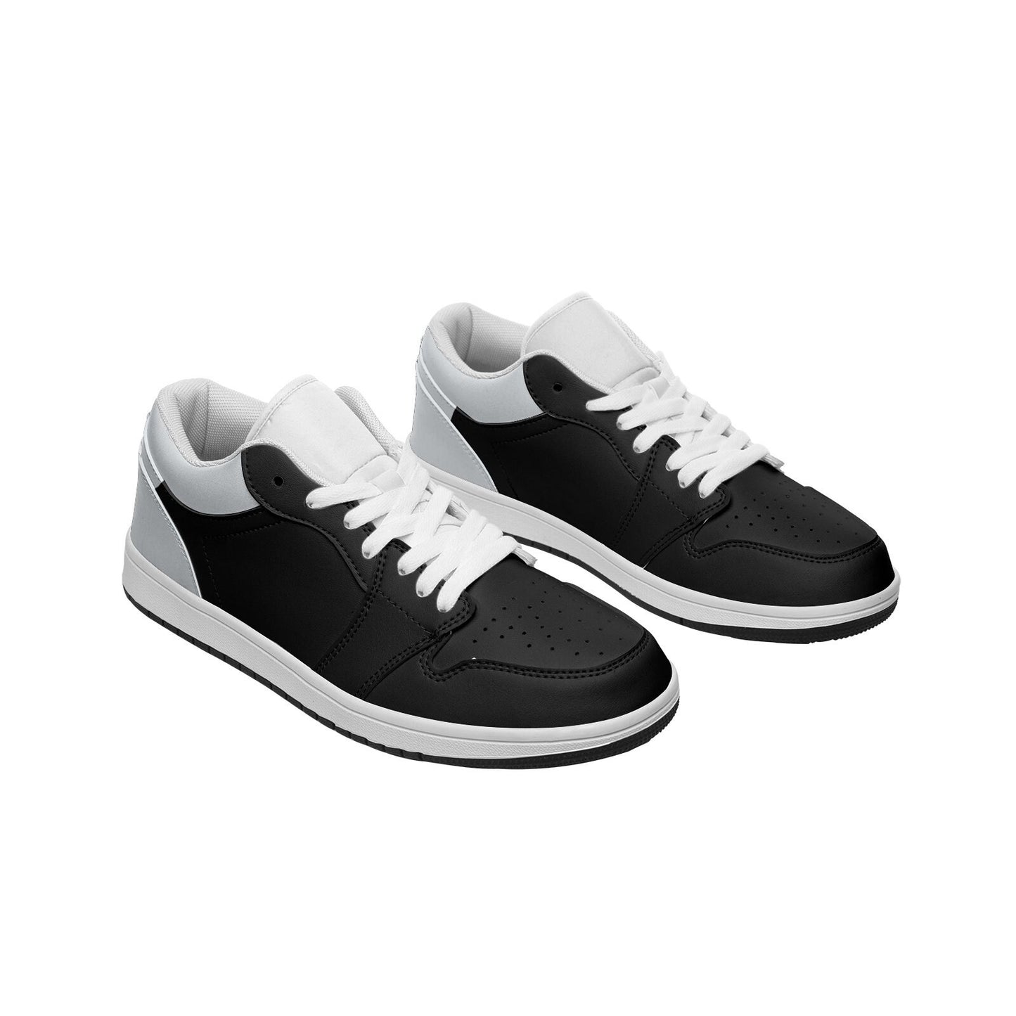 Black Sneakers Unisex Low Top Leather Black Sneakers