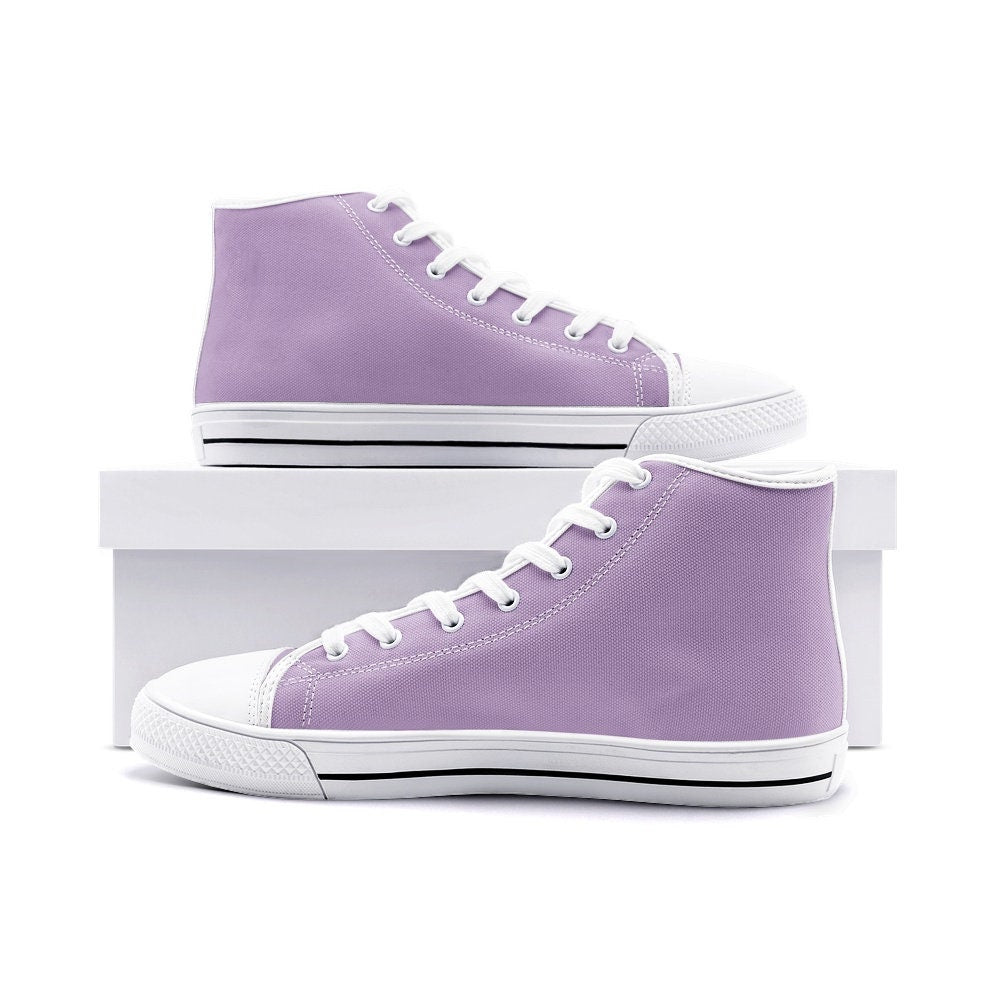 Purple High Top Sneakers Unisex Sizes Purple Shoes