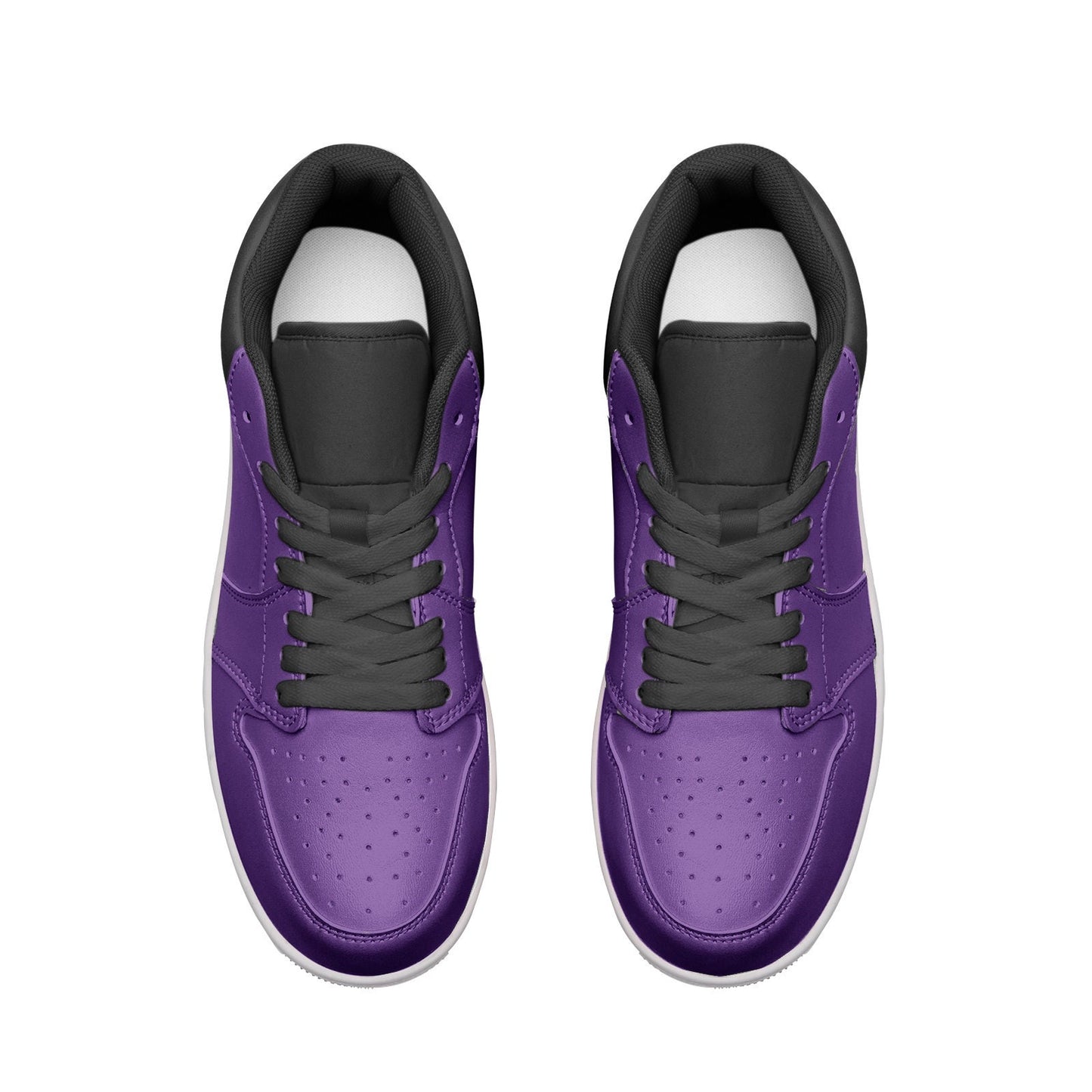 Unisex Low Top Leather Purple Sneakers