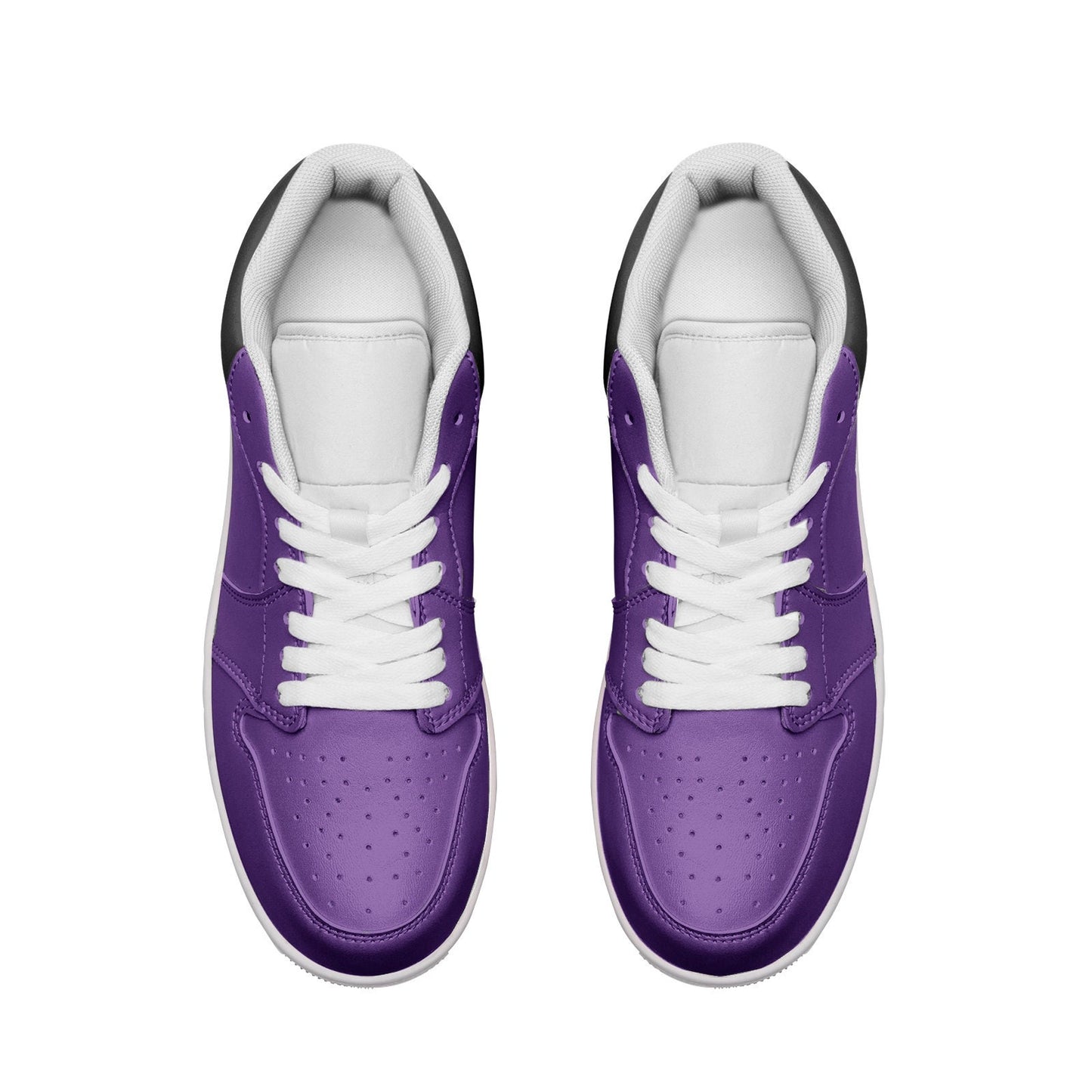 Unisex Low Top Leather Purple Sneakers
