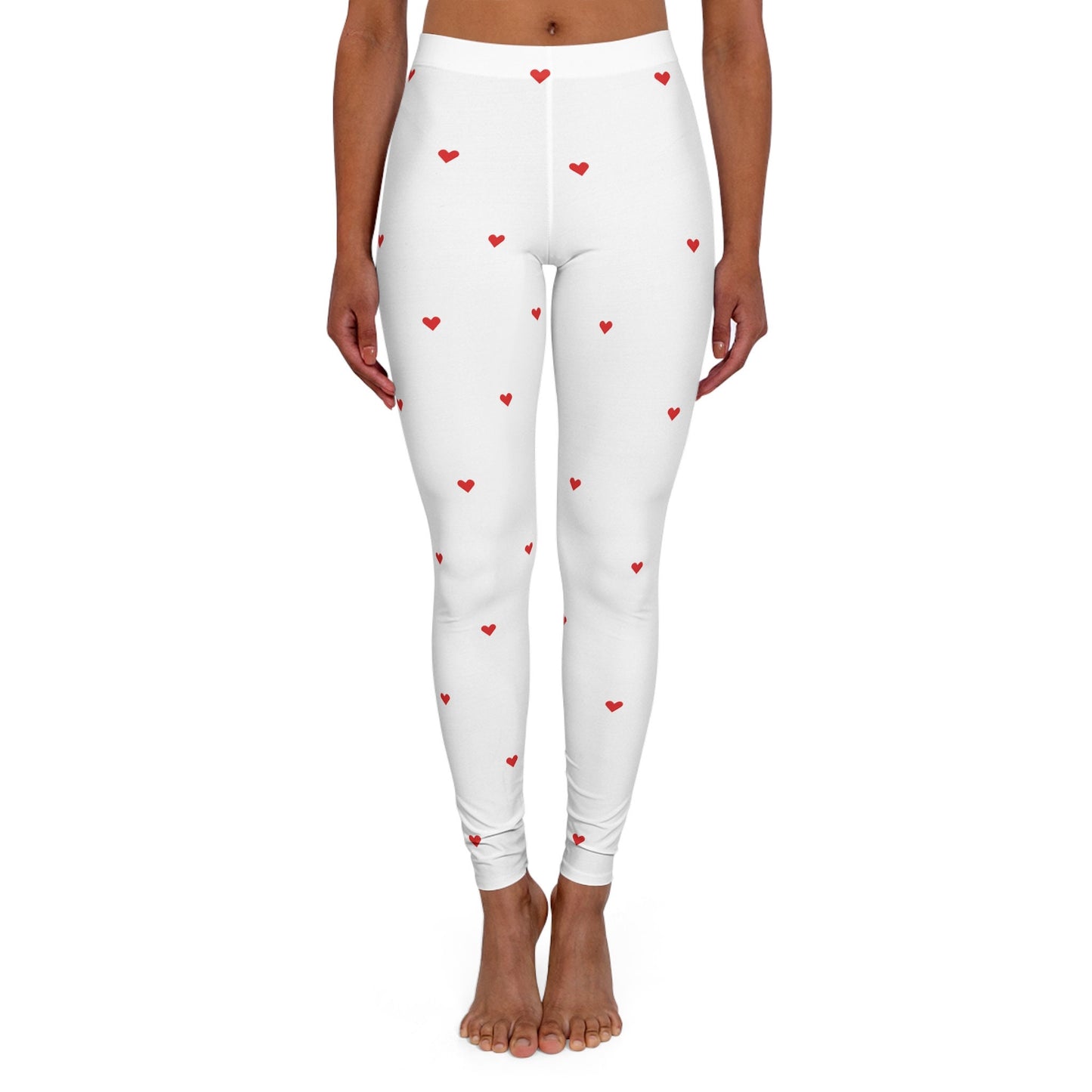 Women's White Spandex Leggings Skinny Fit