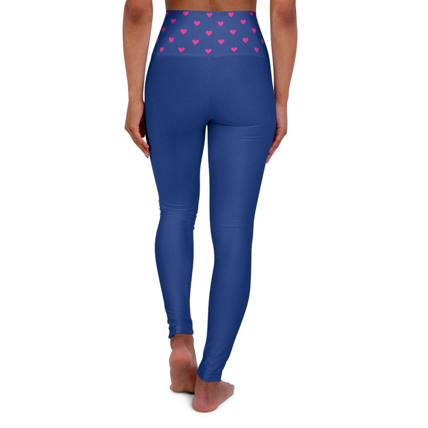 High Waisted Blue Yoga Leggings Skinny Fit Blue Leggings