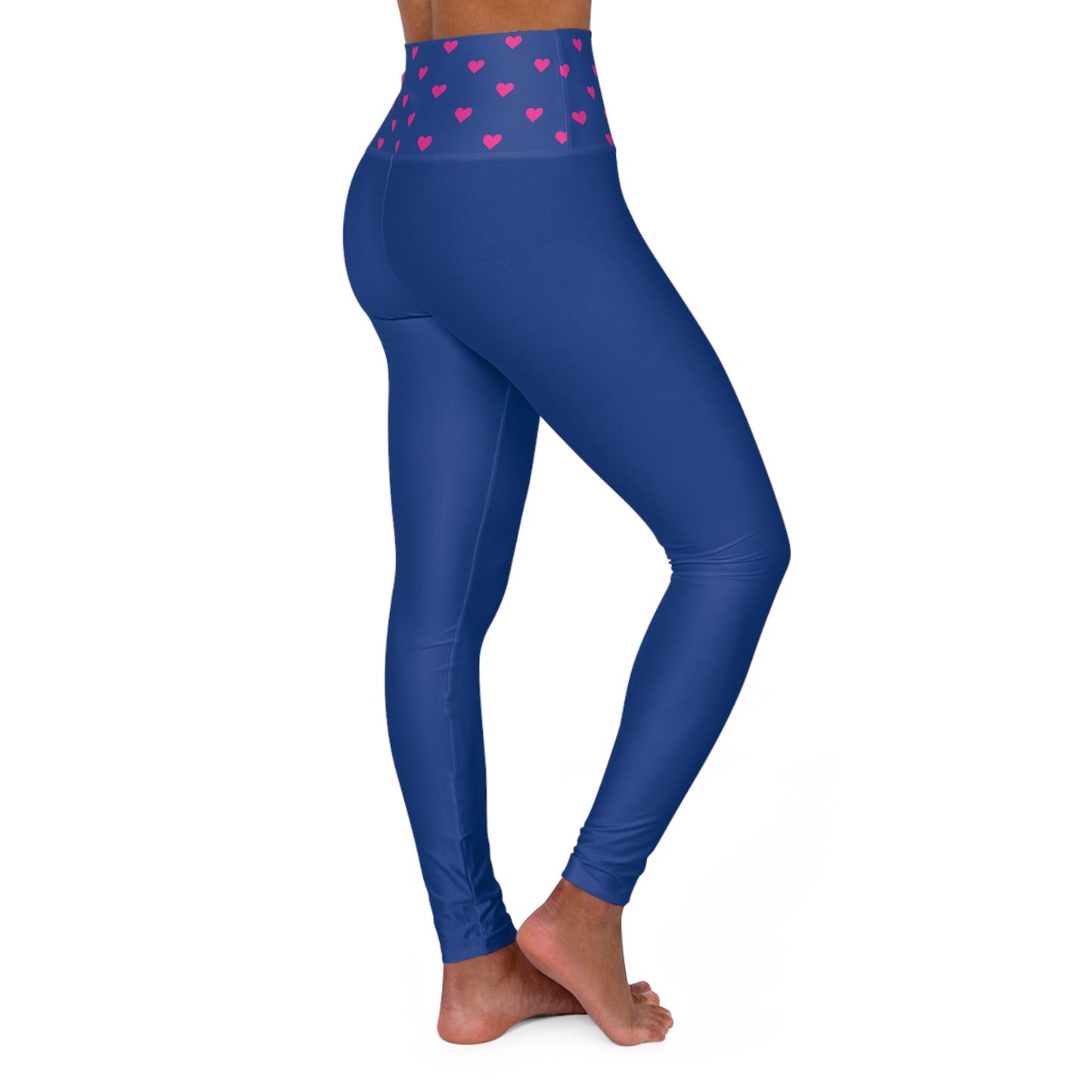 High Waisted Blue Yoga Leggings Skinny Fit Blue Leggings