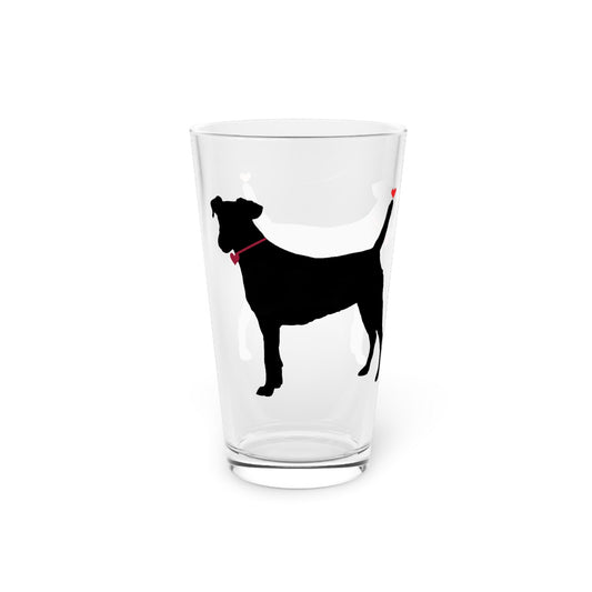 Black Dog Pint Glass, 16oz