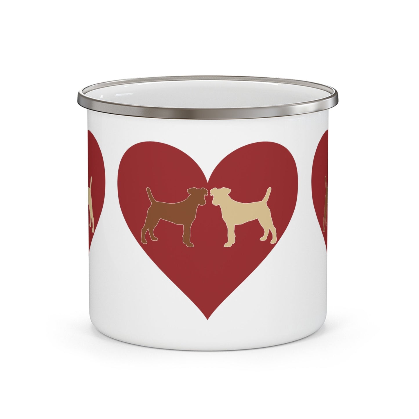 Dog Lovers Enamel Camping Mug