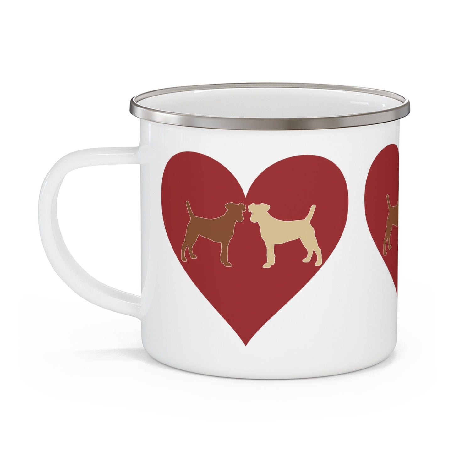 Dog Lovers Enamel Camping Mug