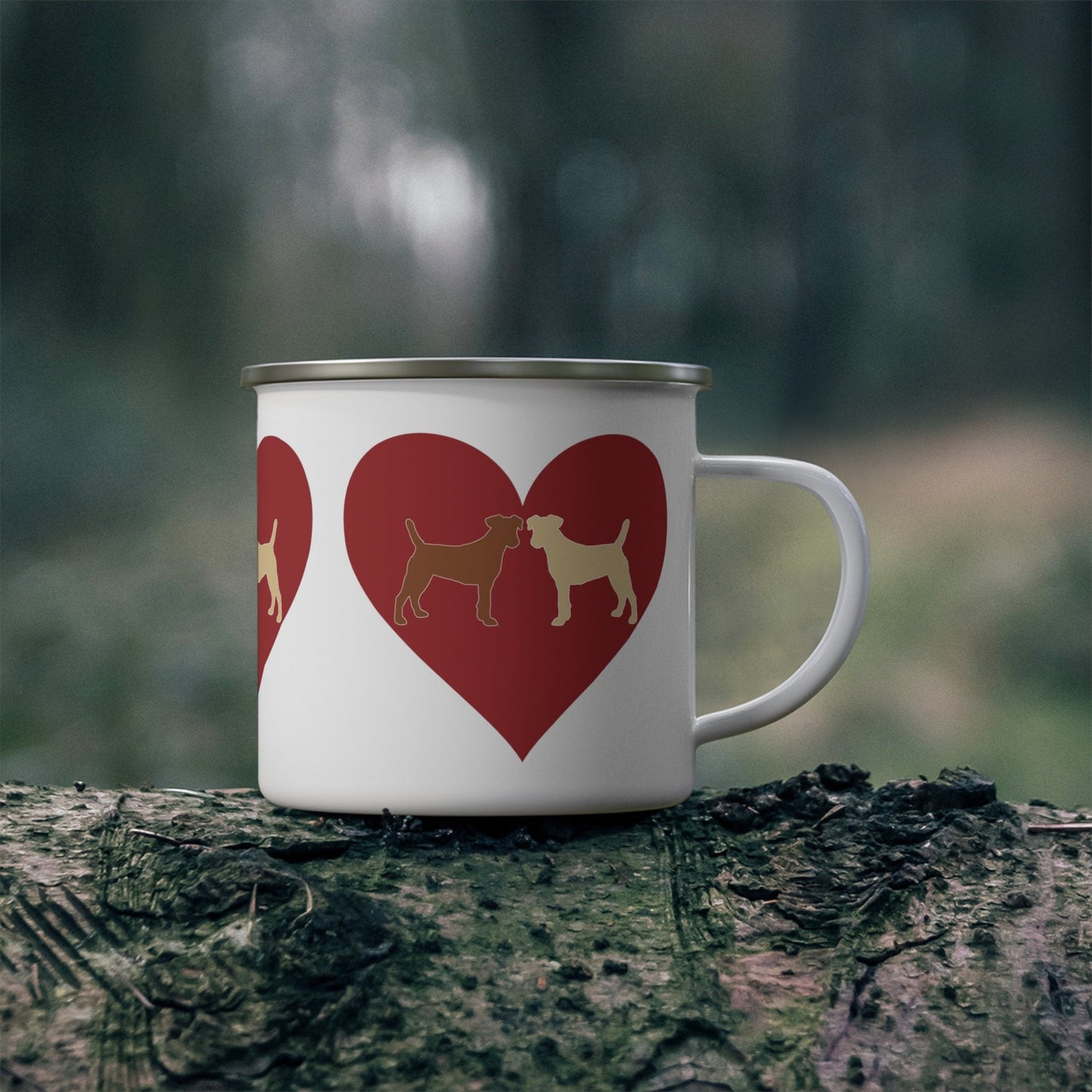 Dog Lovers Enamel Camping Mug