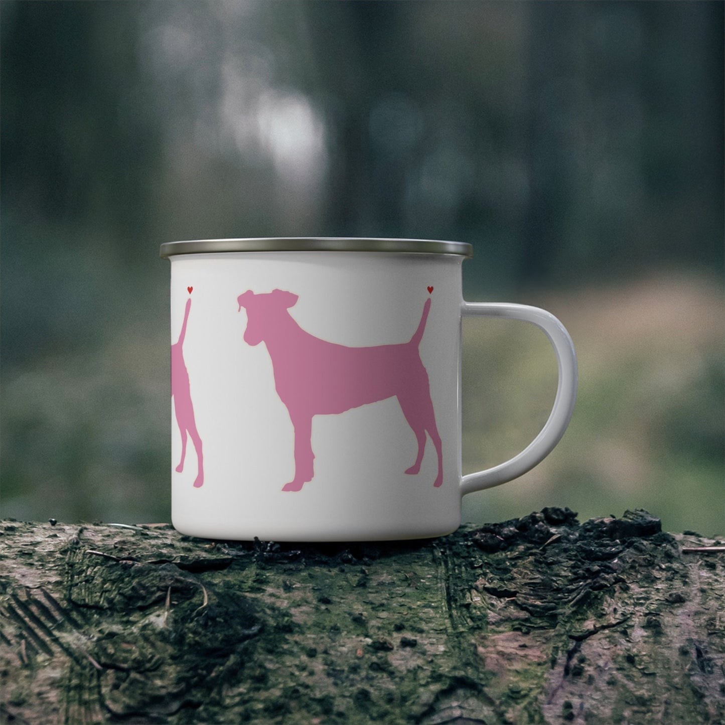 Dog Lovers Enamel Camping Mug