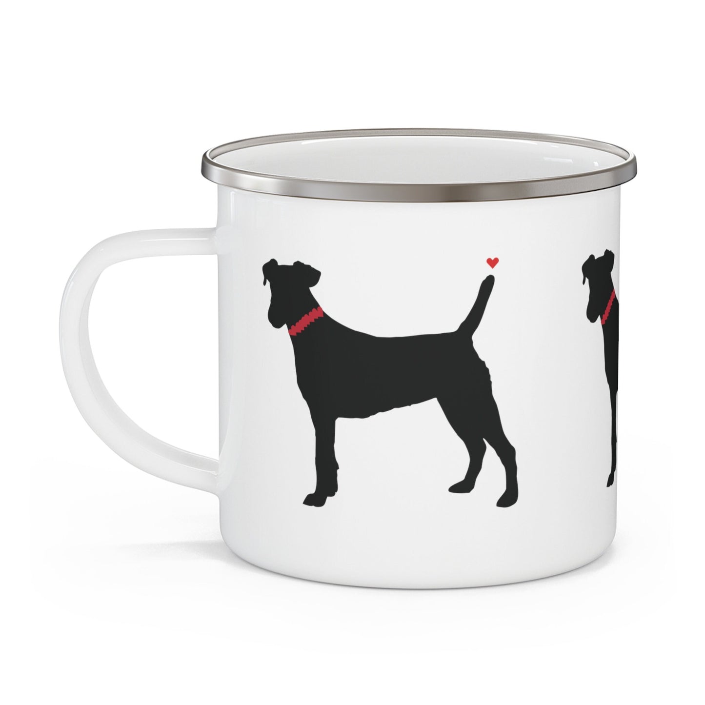 Black Dog Lovers Enamel Camping Mug