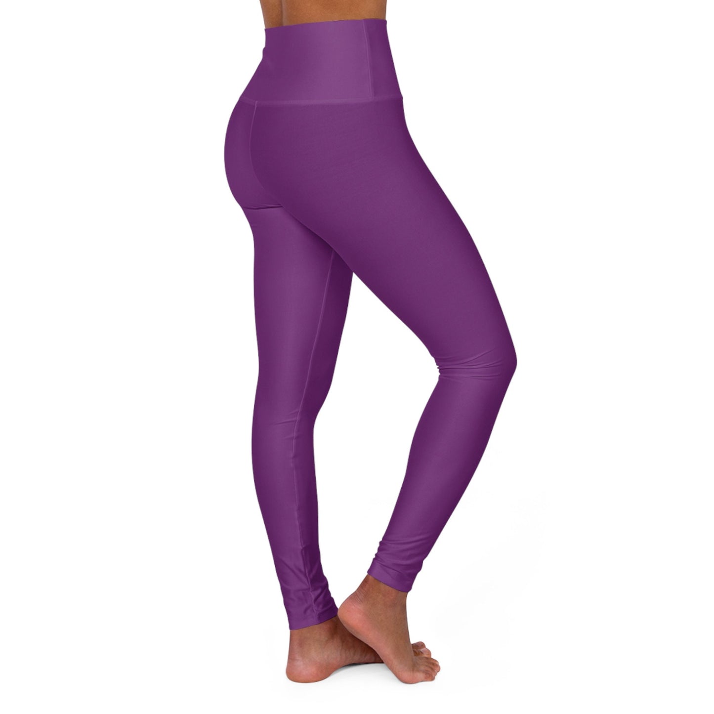 High Waisted Purple Yoga Leggings Skinny Fit