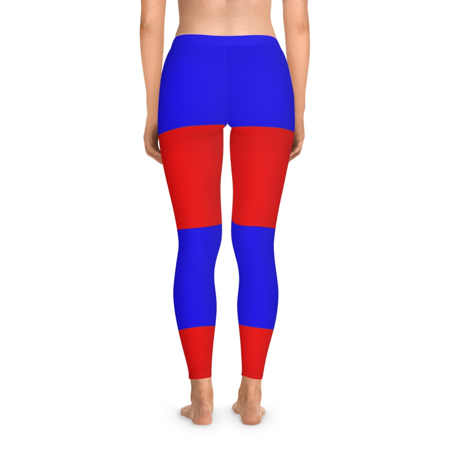 Blue and Red Leggings Stretchy Leggings
