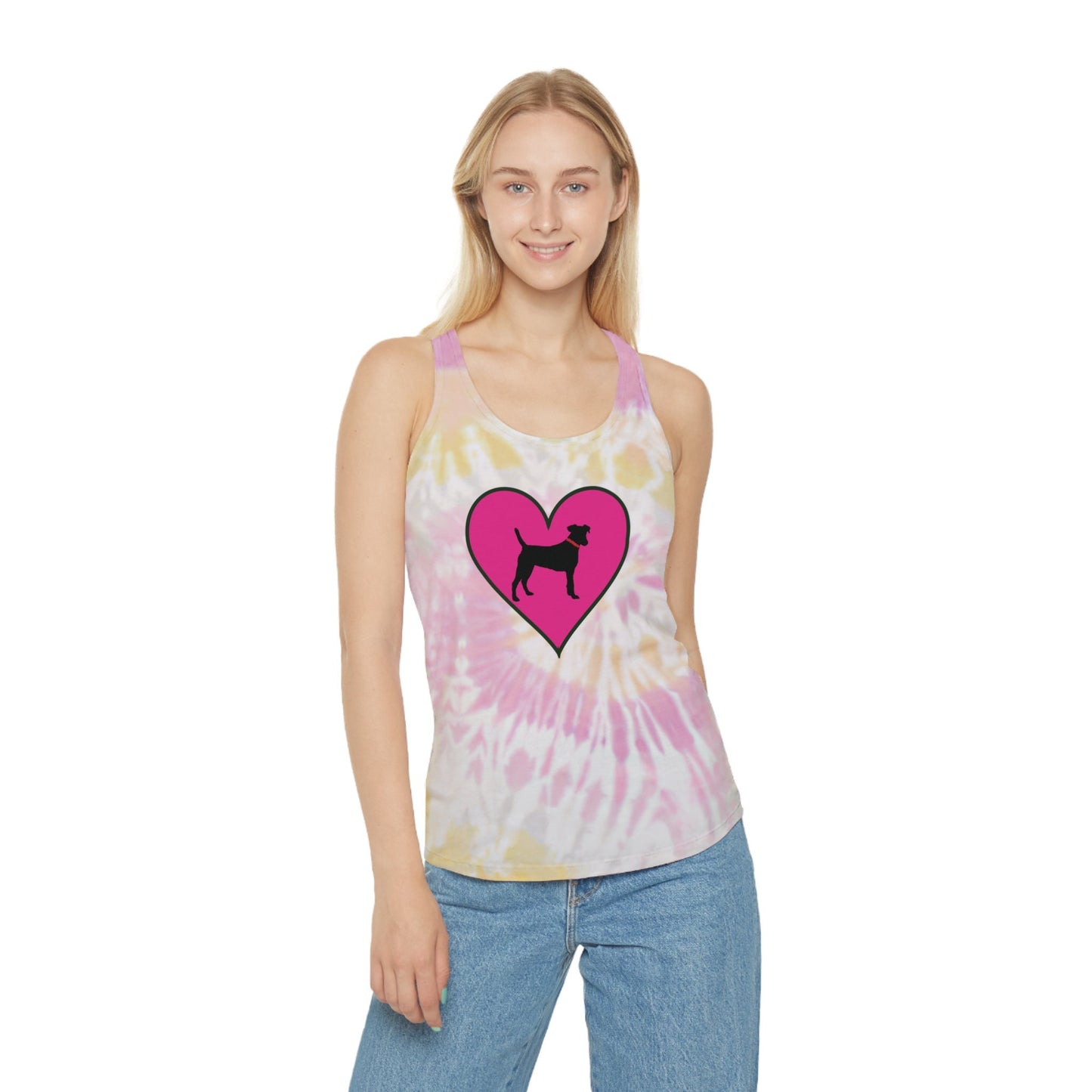 Black Dog Tie Dye Racerback Tank Top