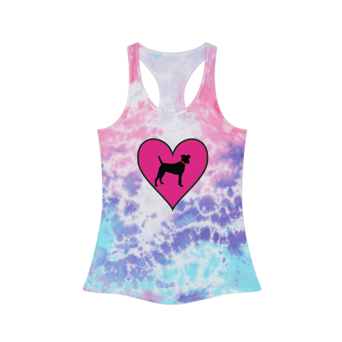 Black Dog Tie Dye Racerback Tank Top