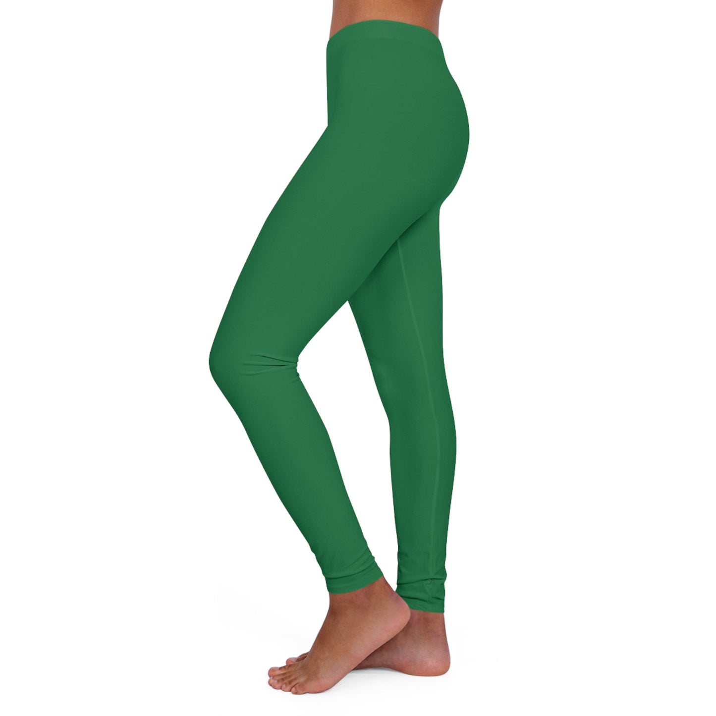 Women's Spandex Green Leggings Skinny Fit