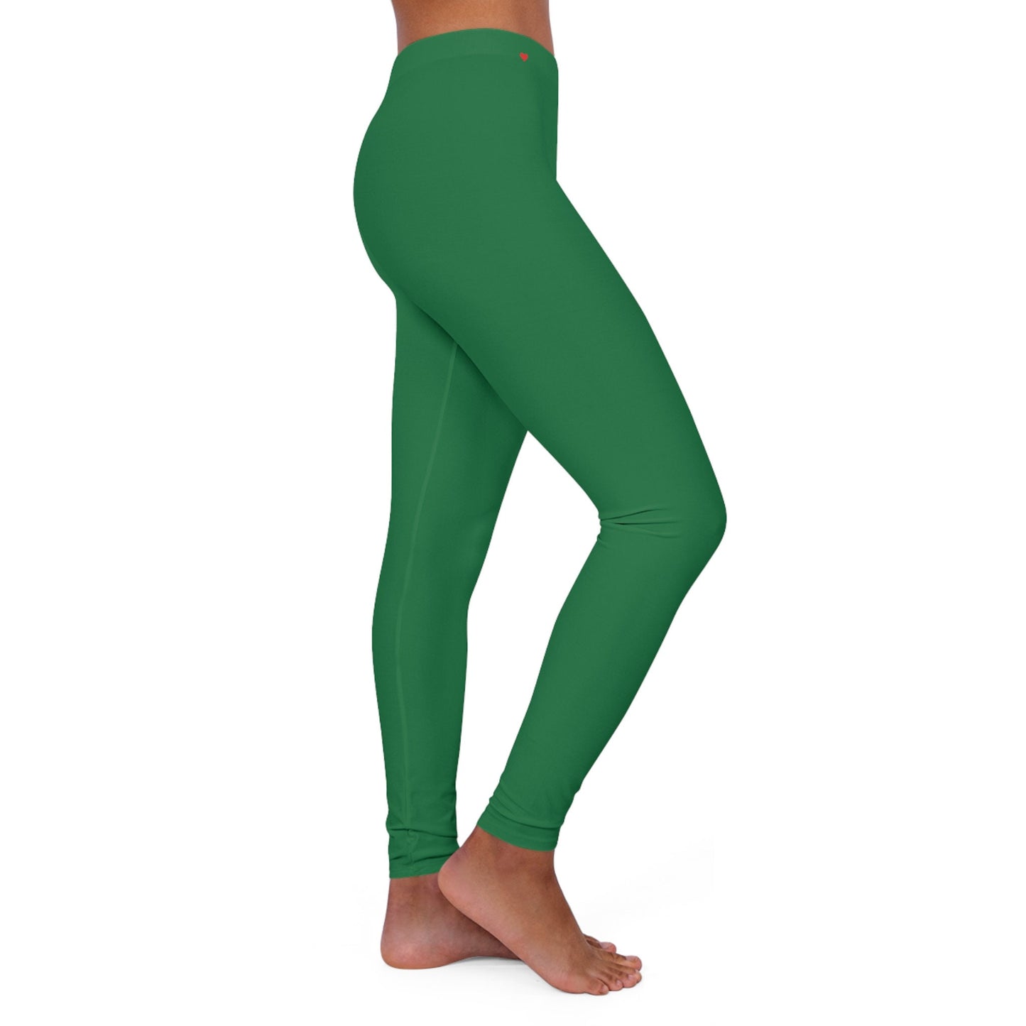 Women's Spandex Green Leggings Skinny Fit