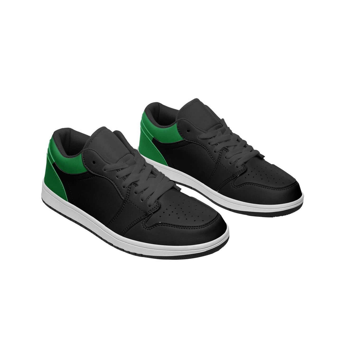 Green Shoes Unisex Low Top Leather Green Sneakers