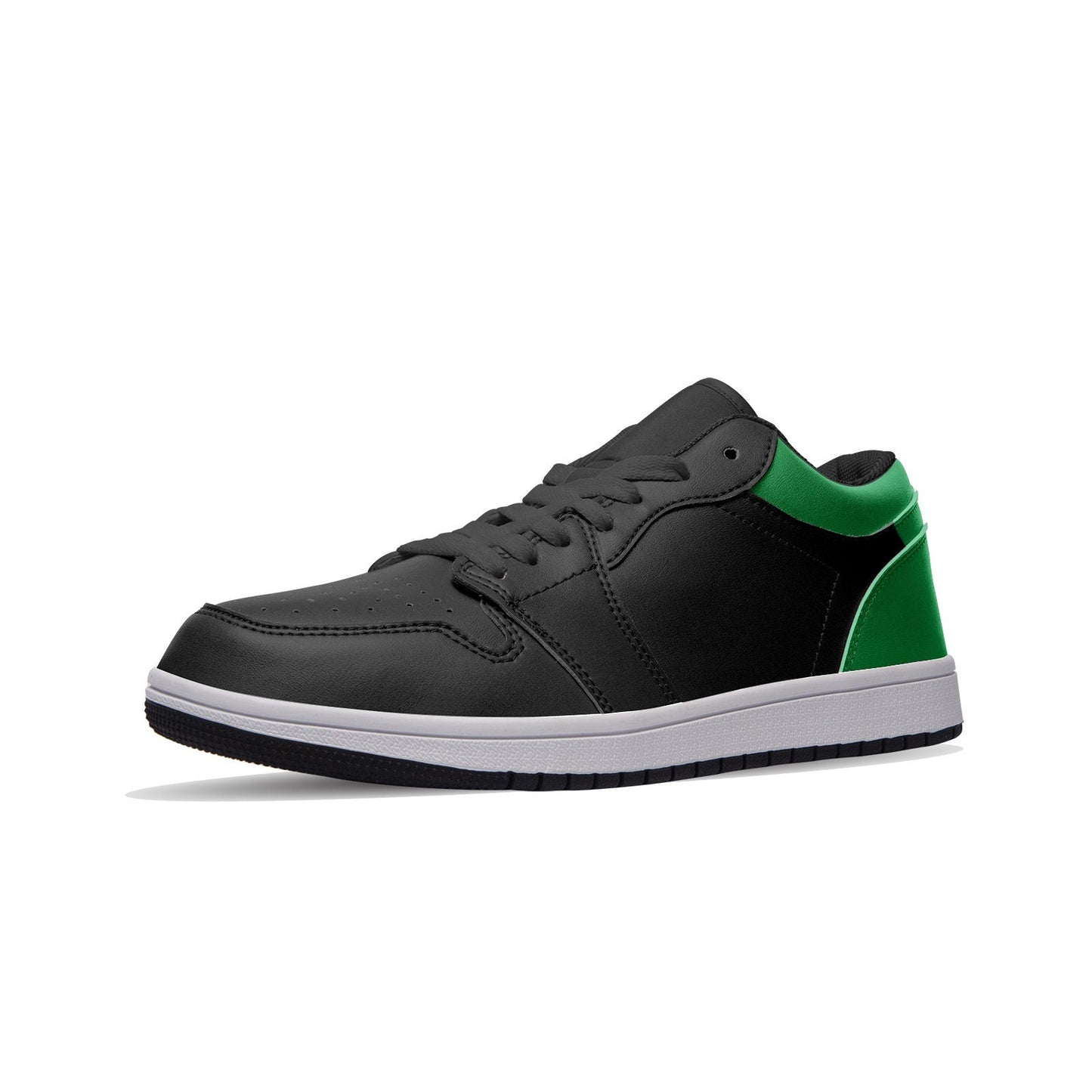 Green Shoes Unisex Low Top Leather Green Sneakers