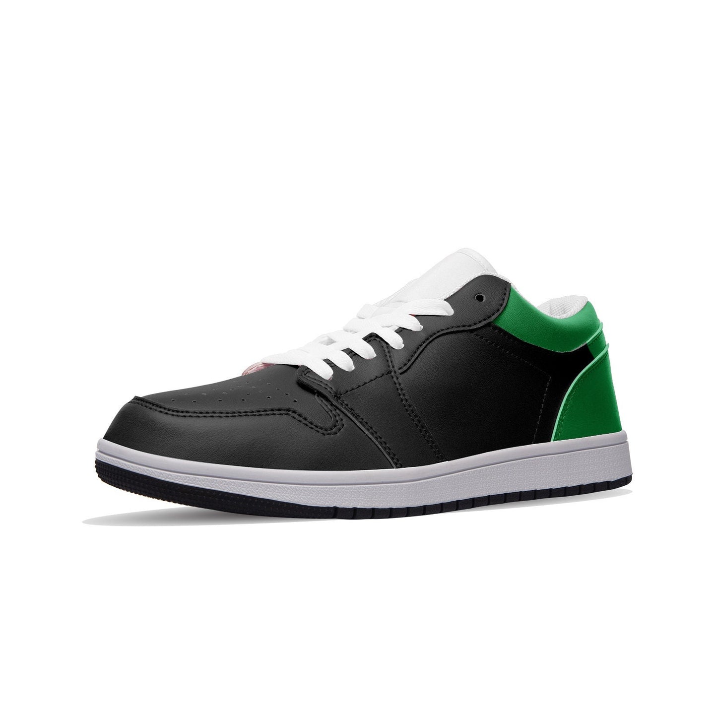 Green Shoes Unisex Low Top Leather Green Sneakers