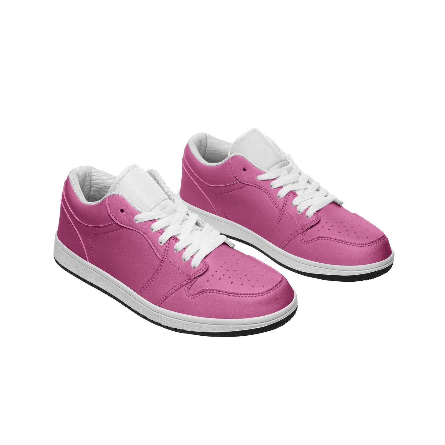 Pink Sneakers Unisex Low Top Leather Sneakers