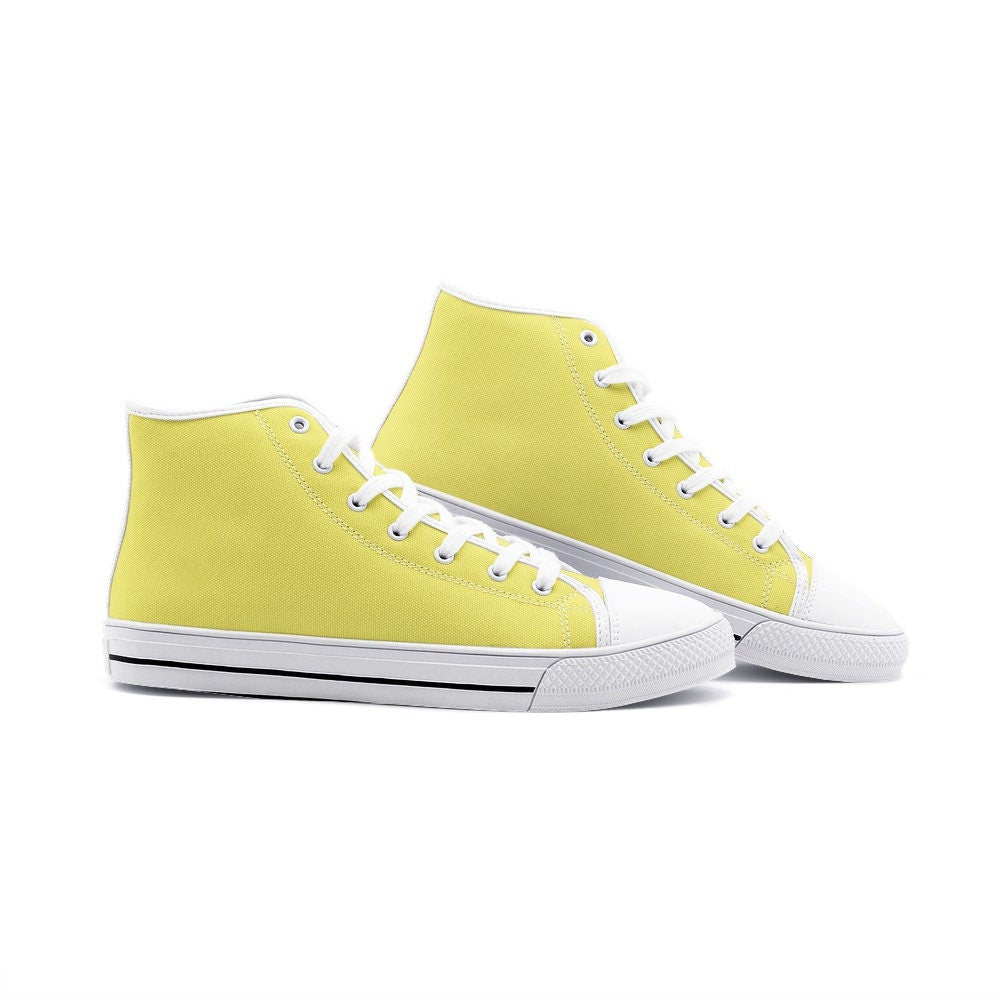 Yellow High Top Sneakers Unisex Sizes