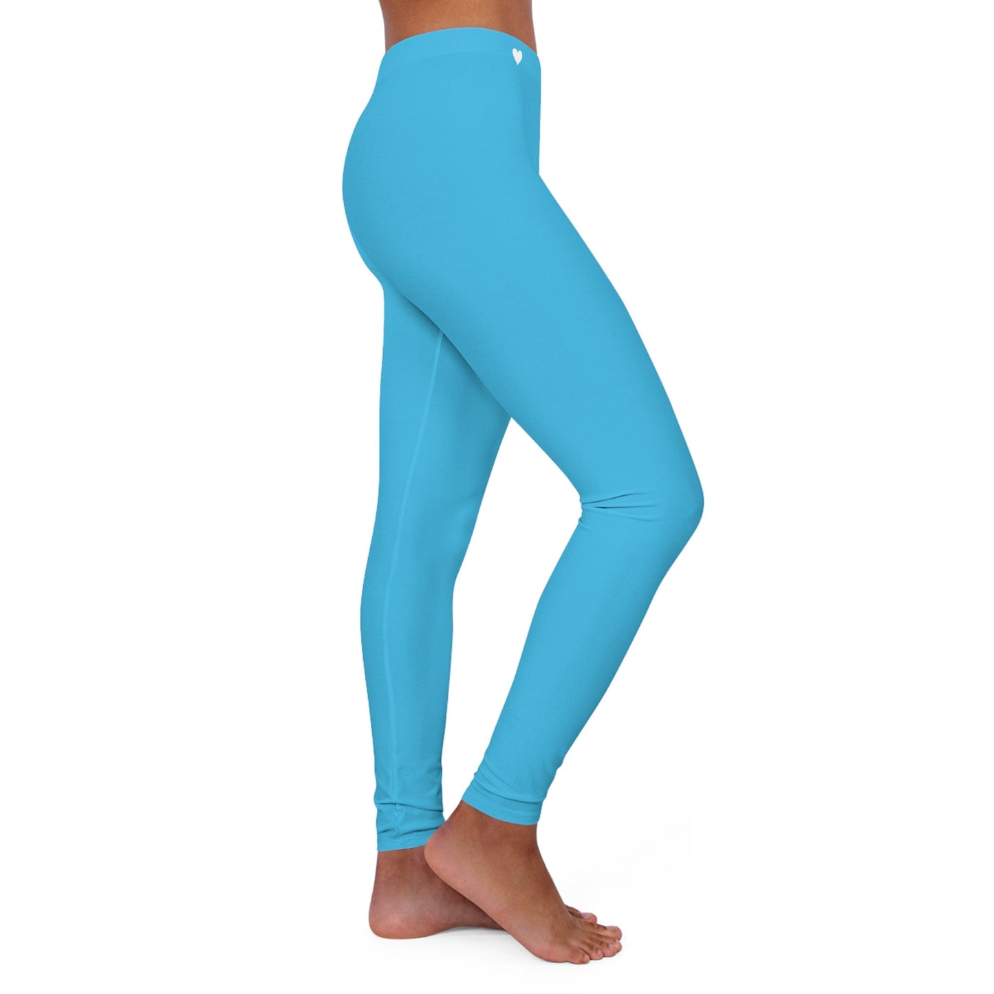 Women's Blue Spandex Leggings Skinny Fit