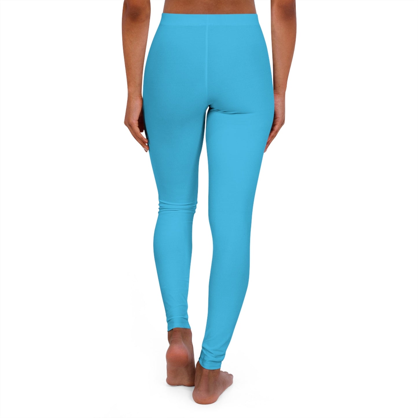 Women's Blue Spandex Leggings Skinny Fit