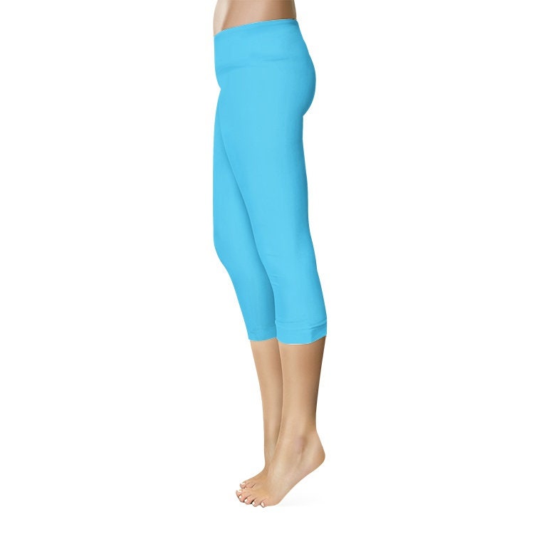 Blue Capri Leggings