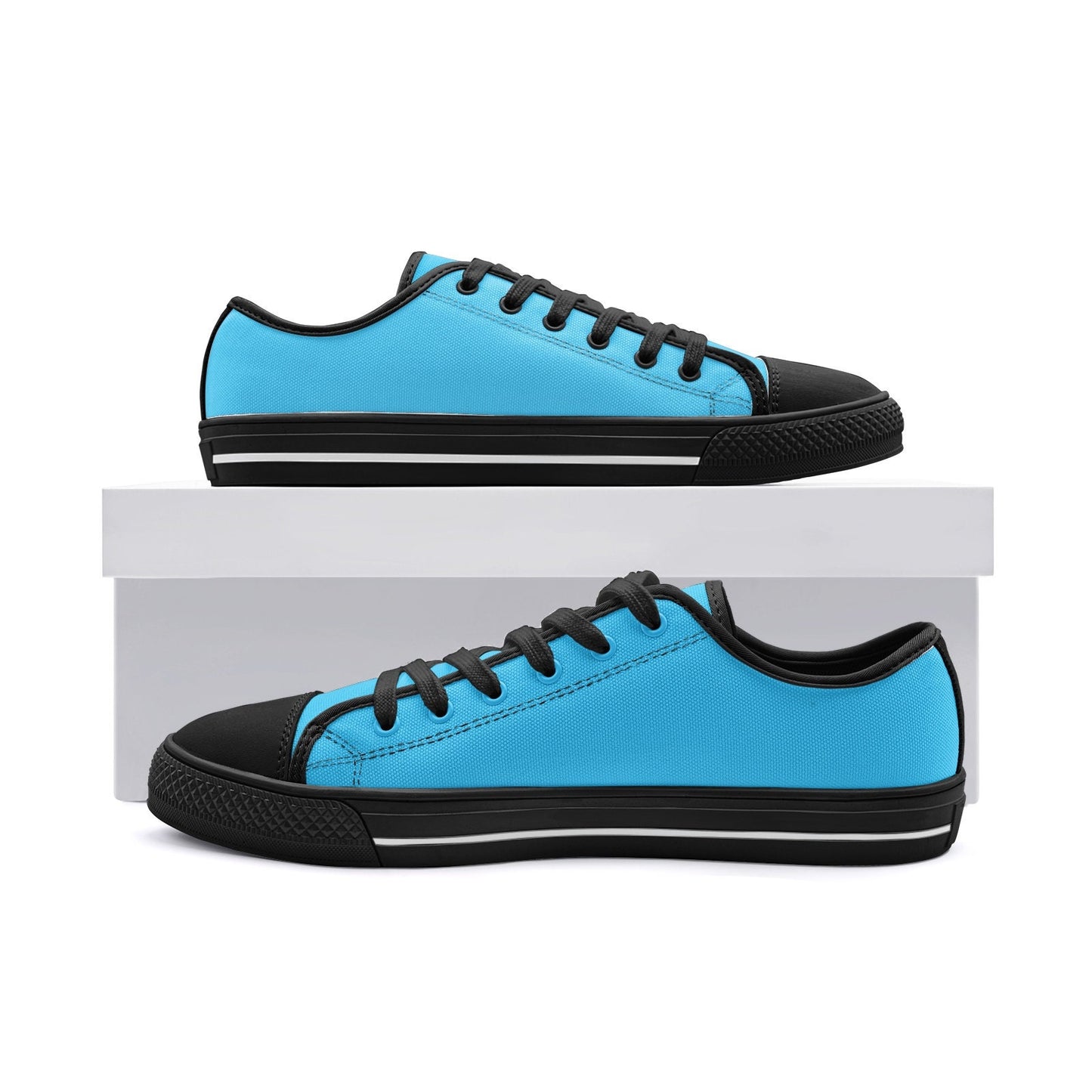 Blue Casual Sneakers Unisex Low Top Canvas Shoes