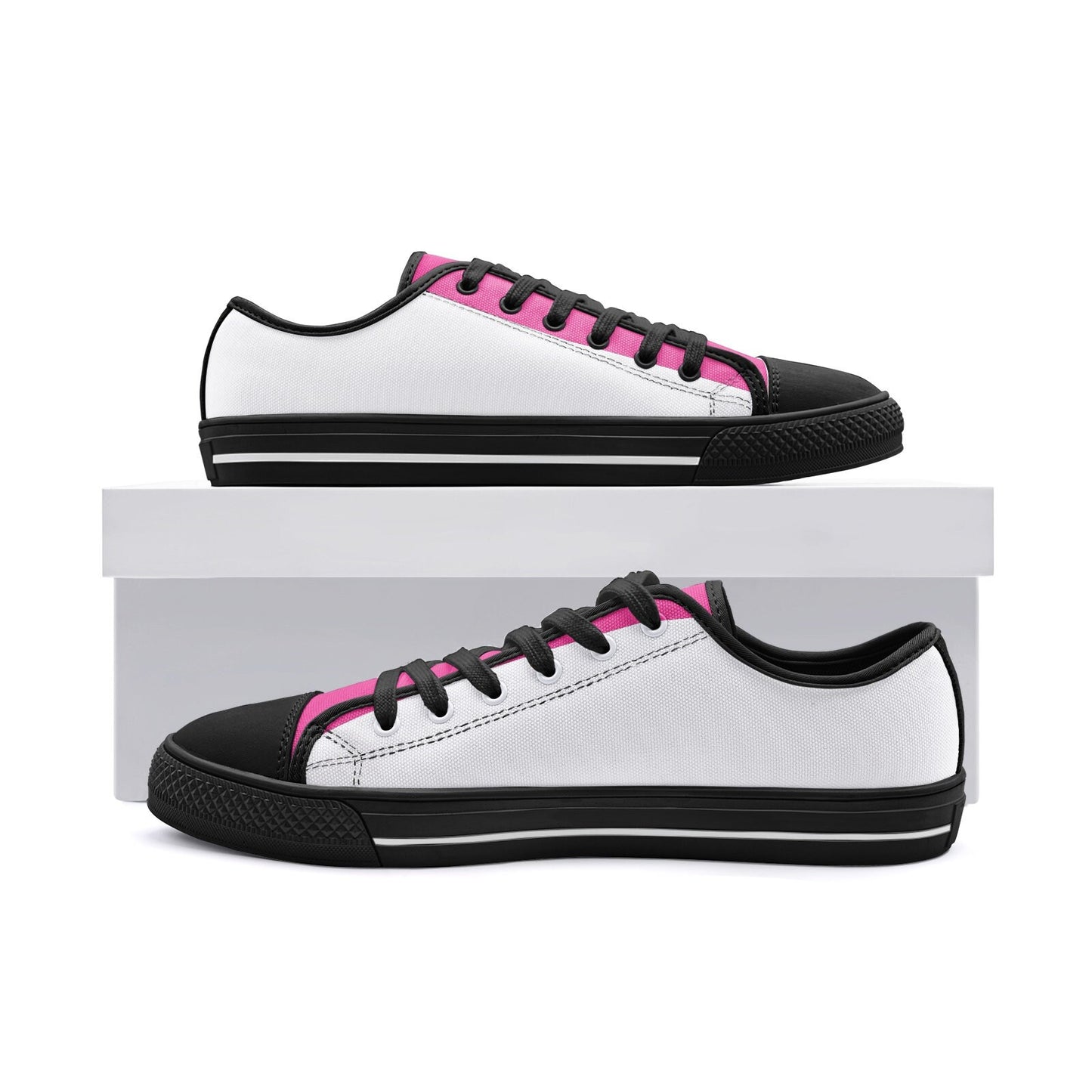 White Casual Sneakers Unisex Low Top Canvas Shoes