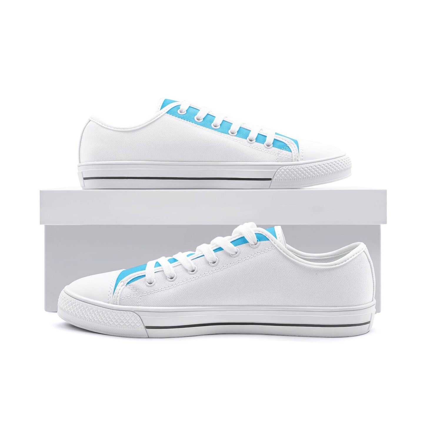 White Casual Sneakers Unisex Low Top Canvas Shoes
