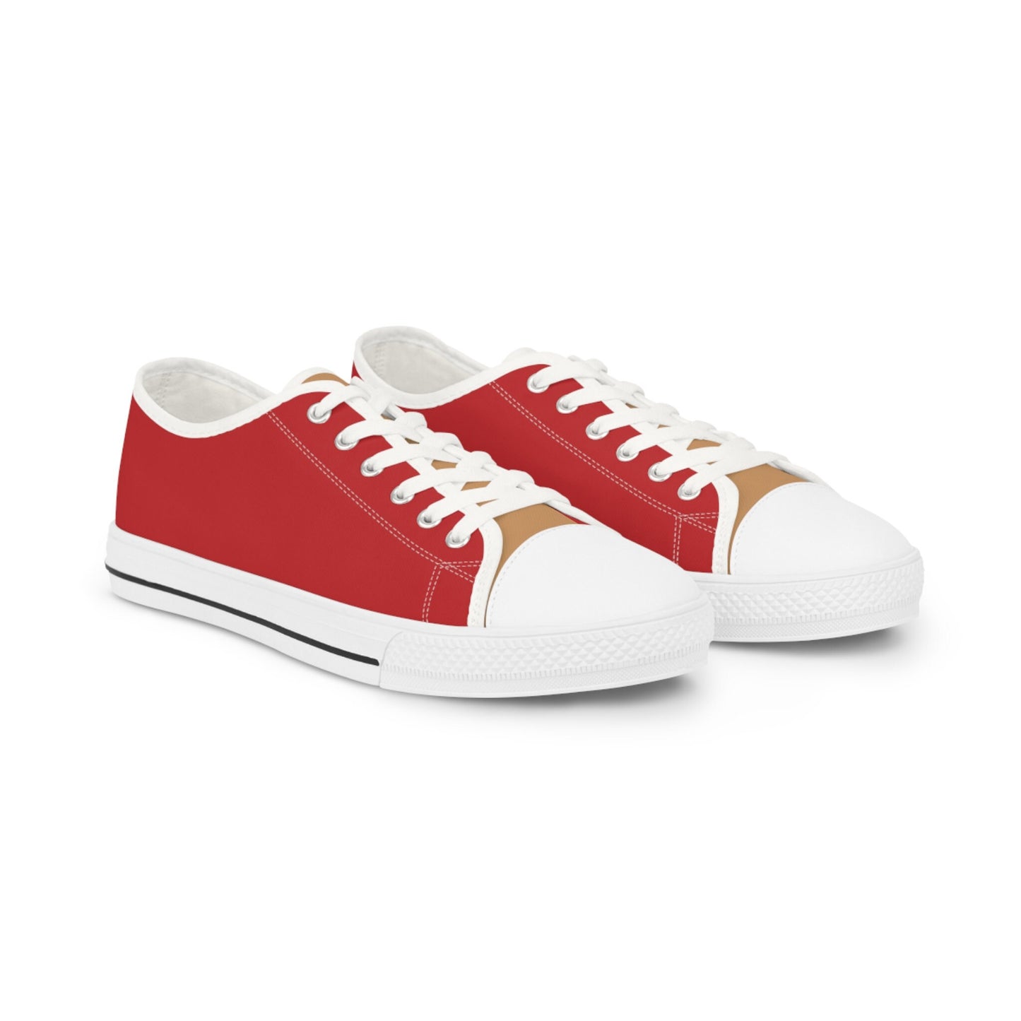 Men's Low Top Red and Gold Sneakers