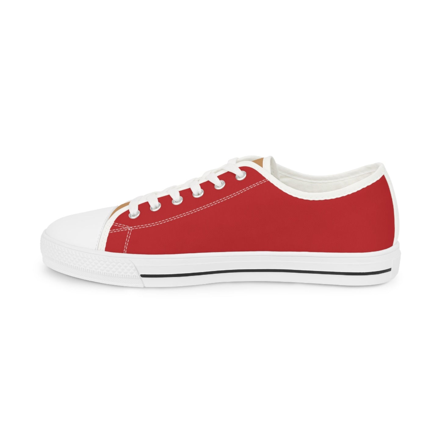 Men's Low Top Red and Gold Sneakers