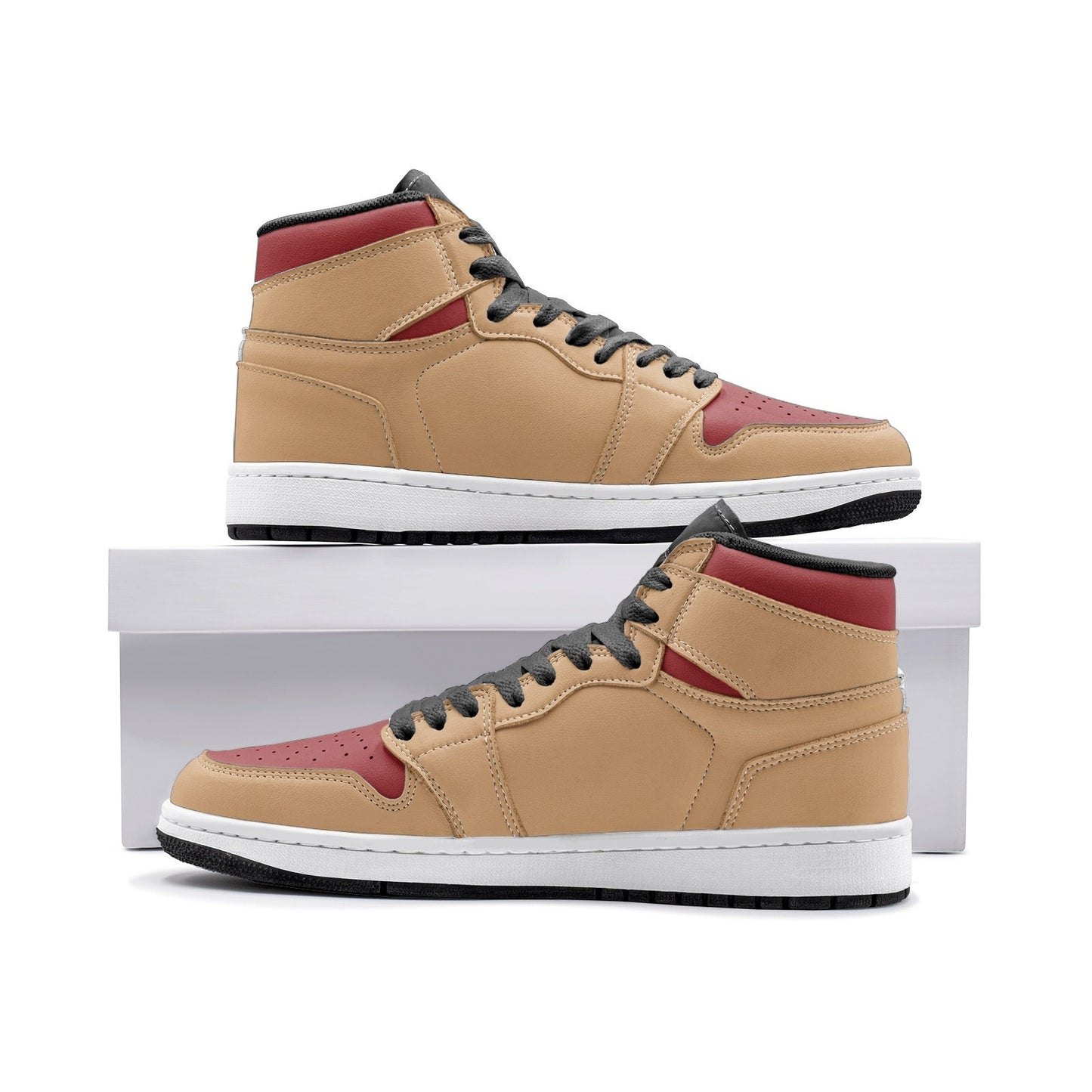 Red and Gold High Tops Unisex Red and Gold Sneakers