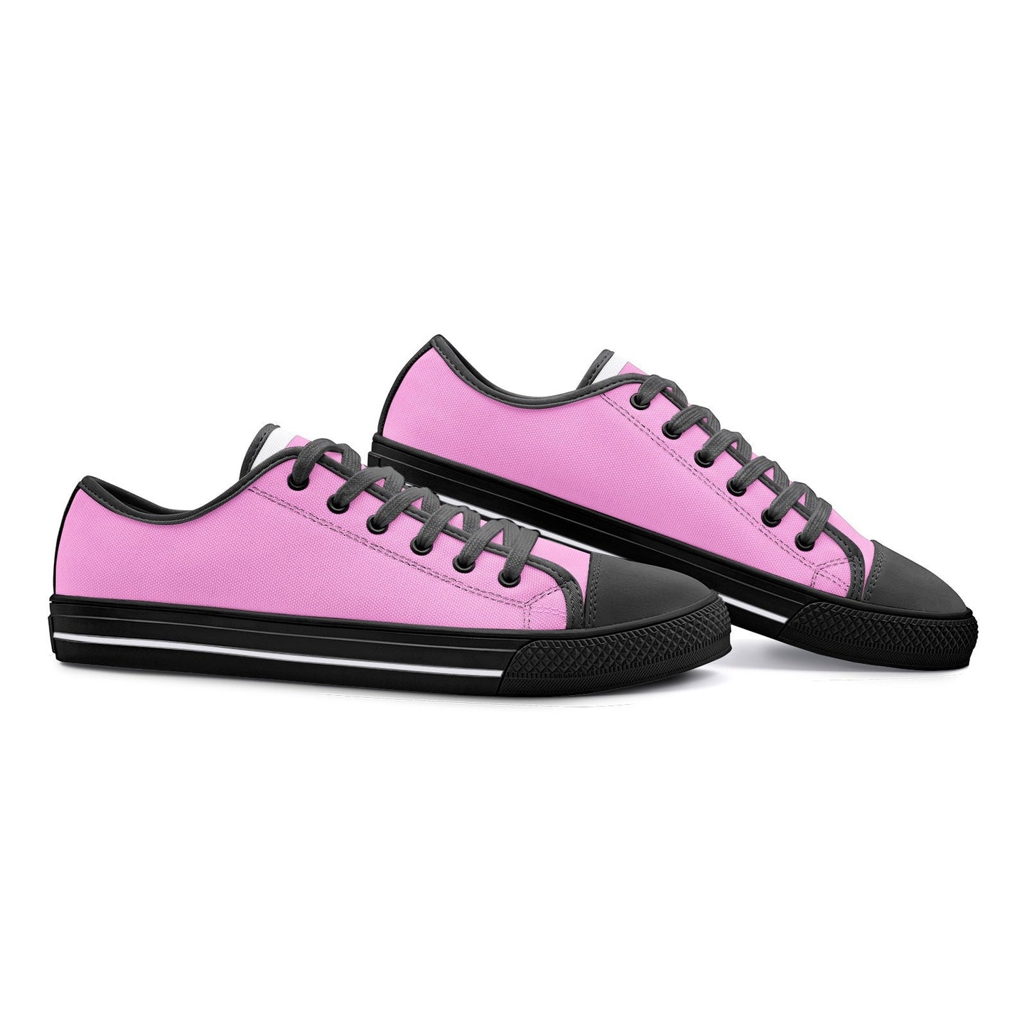 Pink Sneakers Unisex Low Top Pink Canvas Shoes