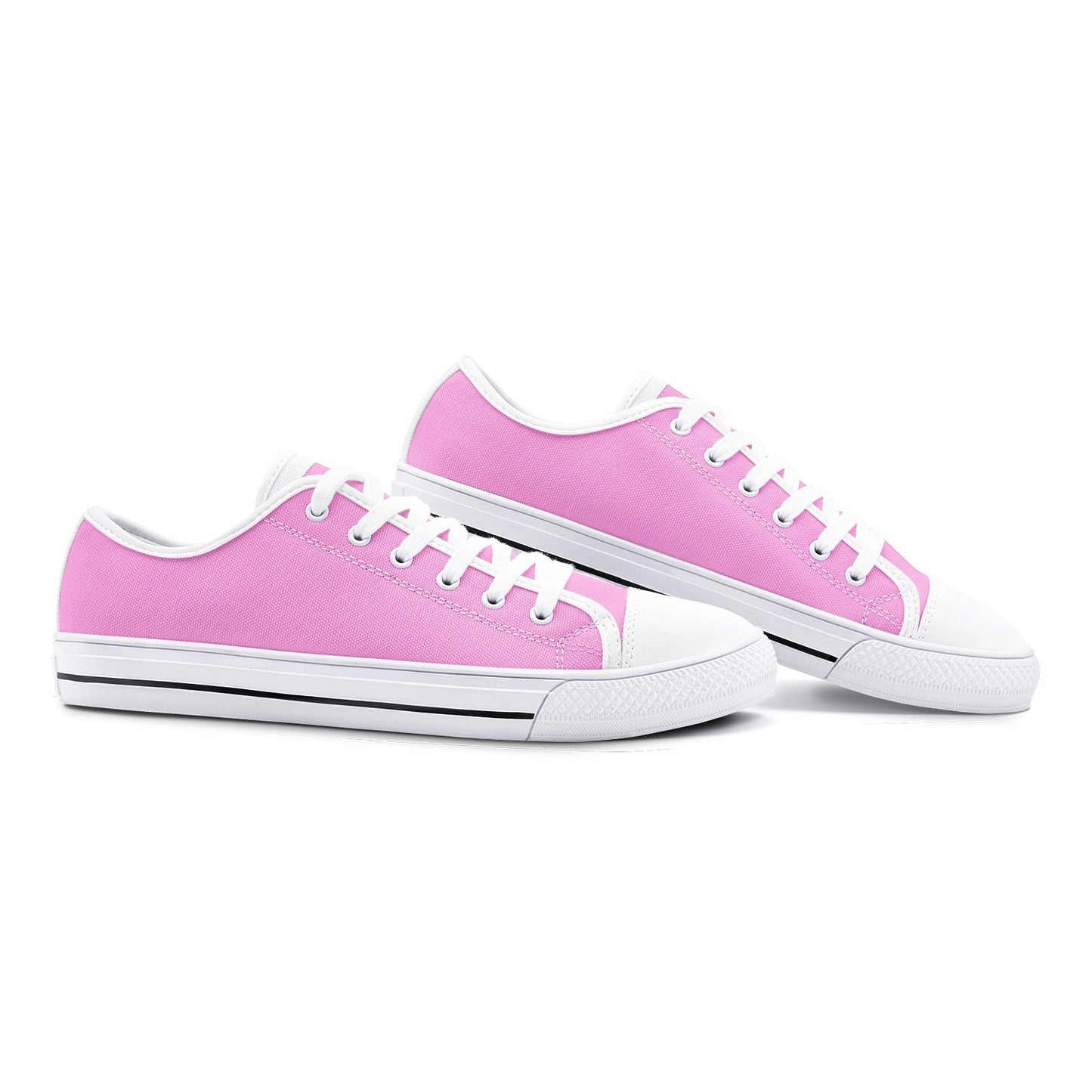 Pink Sneakers Unisex Low Top Pink Canvas Shoes