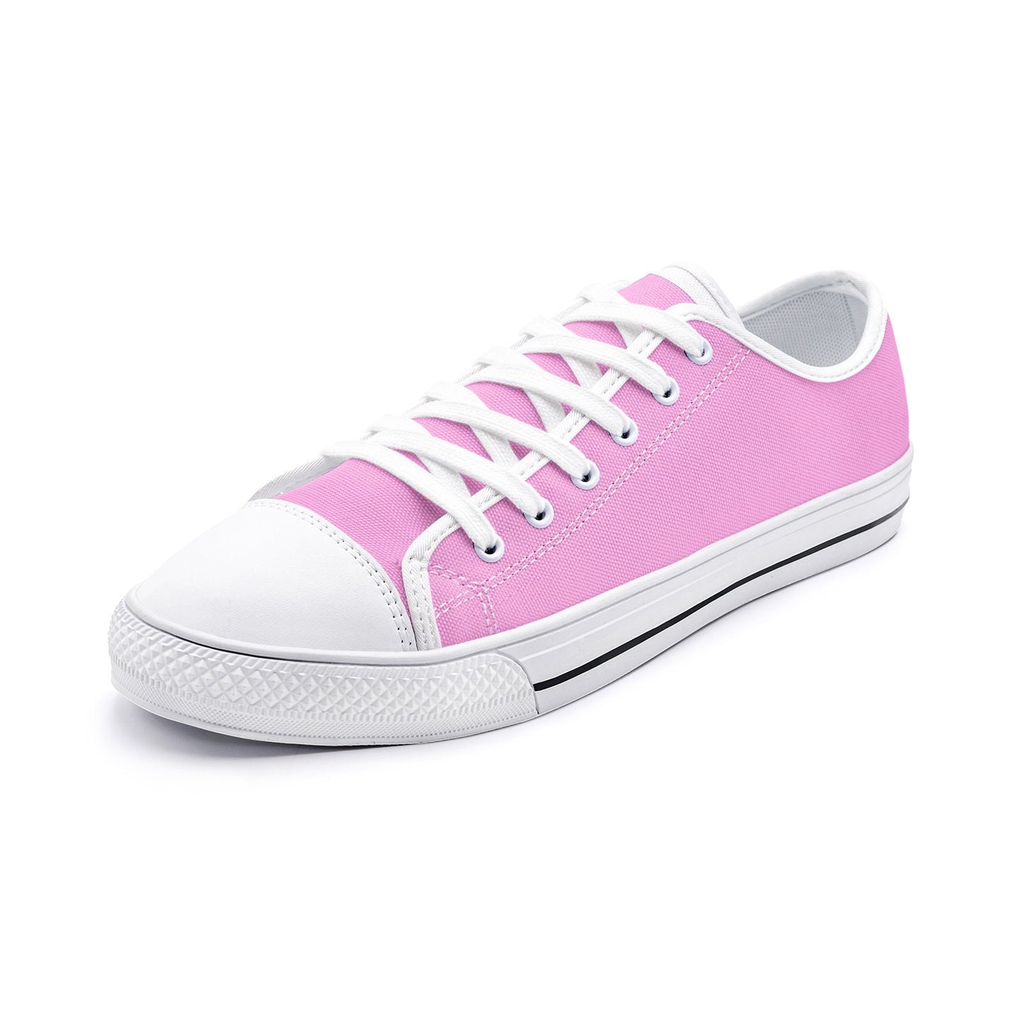 Pink Sneakers Unisex Low Top Pink Canvas Shoes