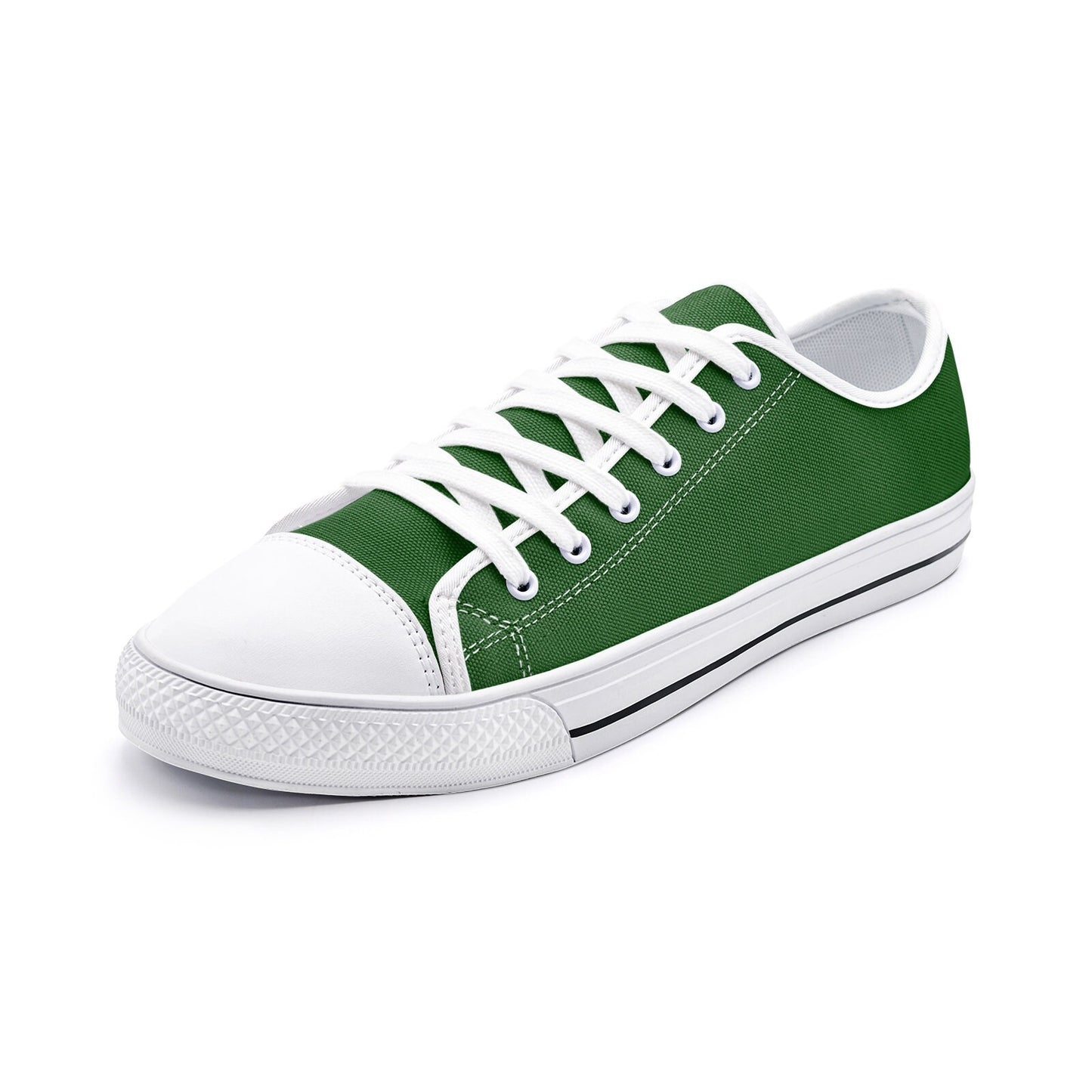 Green Sneakers Unisex Low Top Canvas Shoes